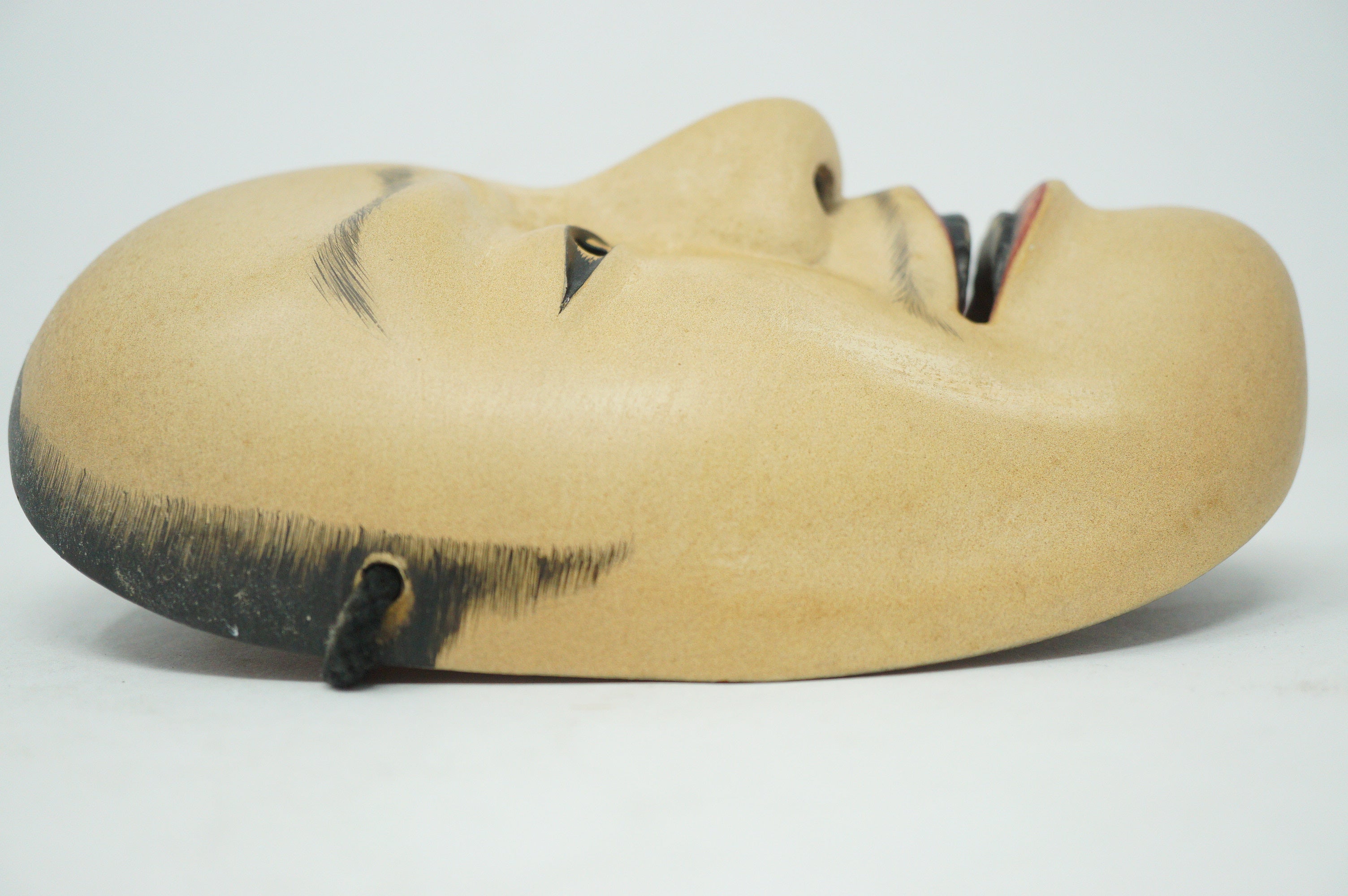 Handcrafted Japanese wooden Noh Theater Mask - Man 0602D11