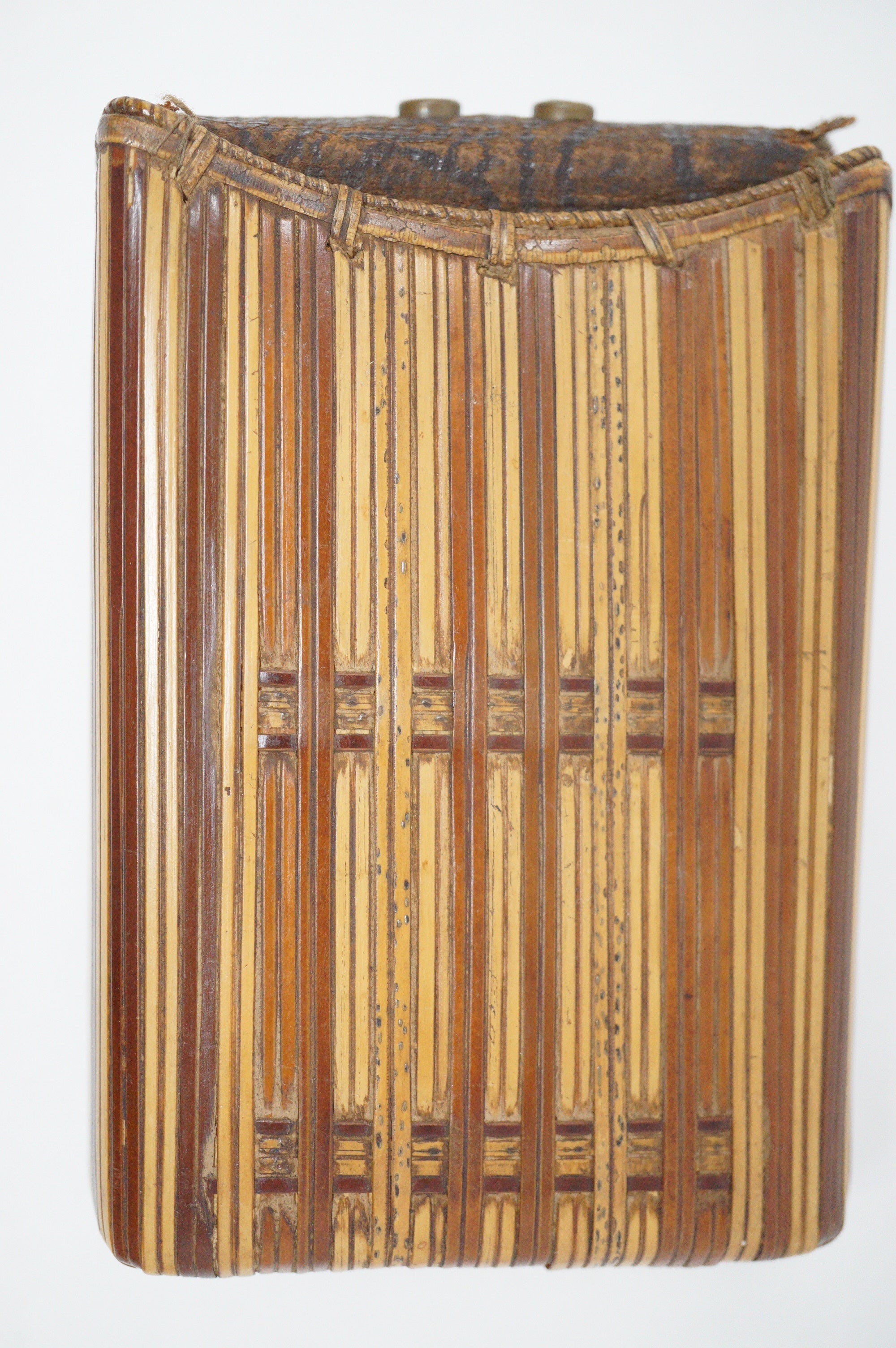 Meiji Era Woven Bamboo Cigarette Case from Japan 0602D14