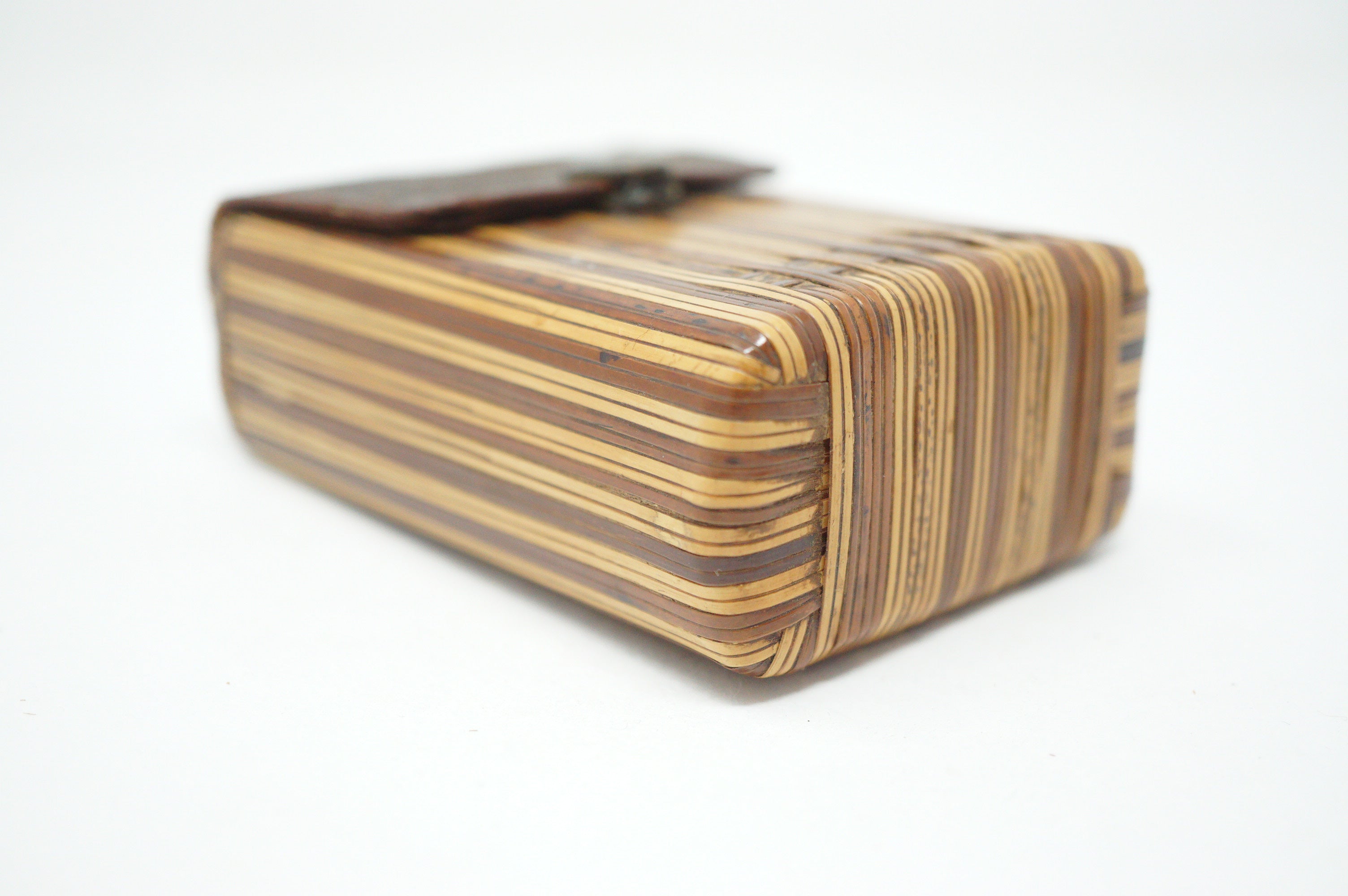 Meiji Era Woven Bamboo Cigarette Case from Japan 0602D14