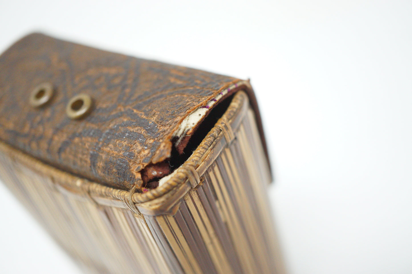 日本明治时代竹编烟盒 0602D14