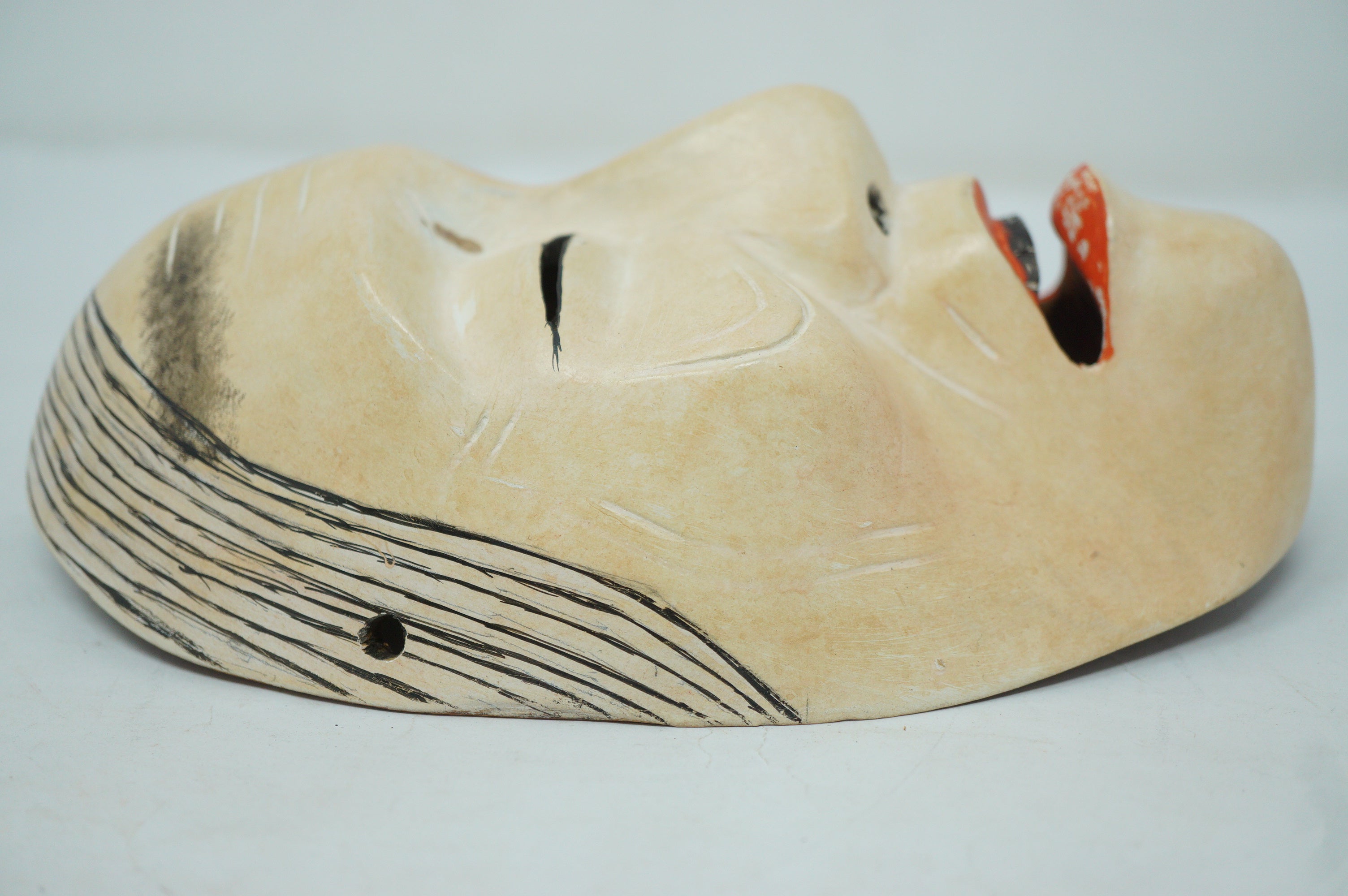 Japanese Noh-Theater Onna Style Wooden Mask Vintage Original from Japan 0331F15