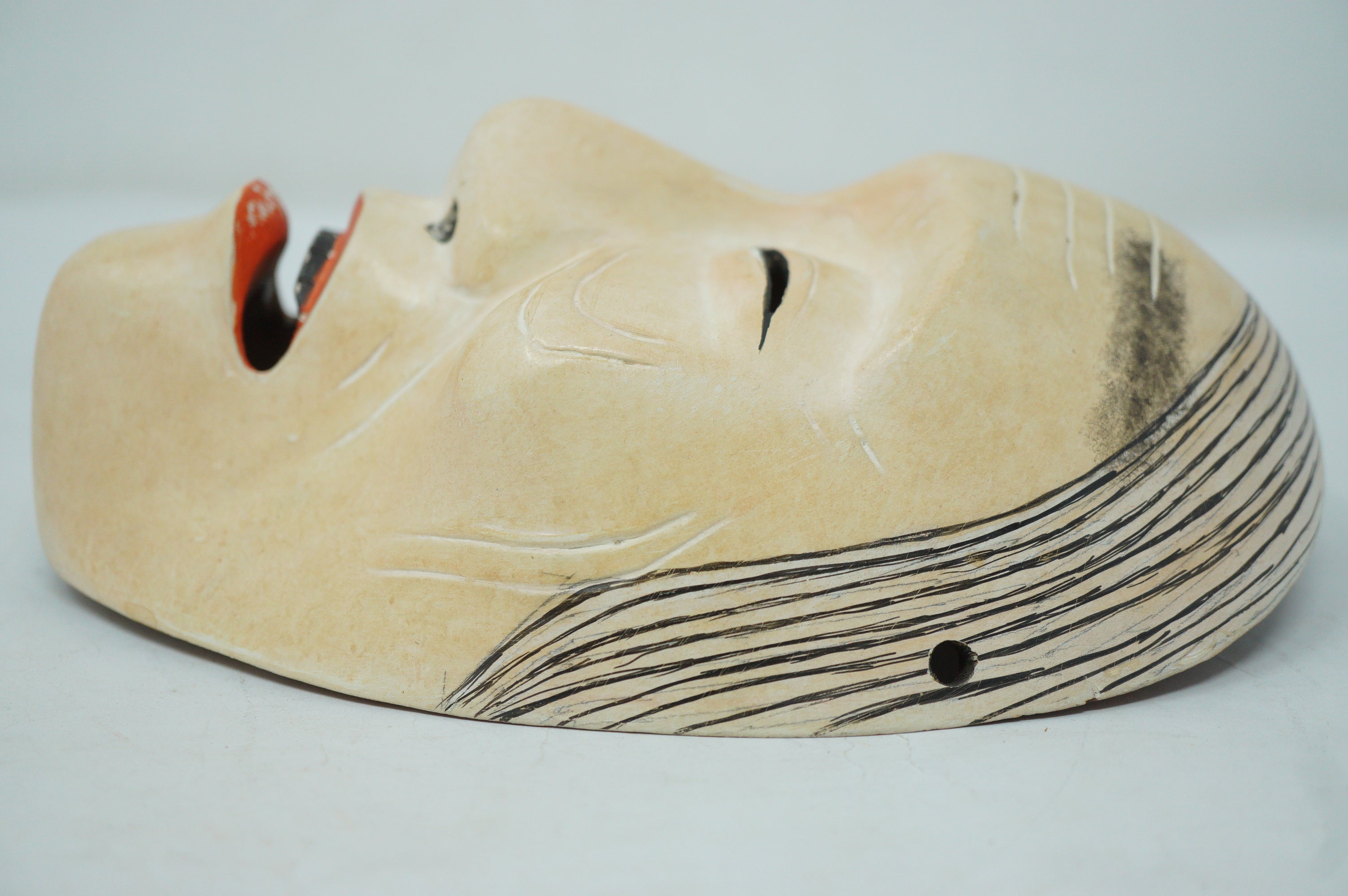 Japanese Noh-Theater Onna Style Wooden Mask Vintage Original from Japan 0331F15