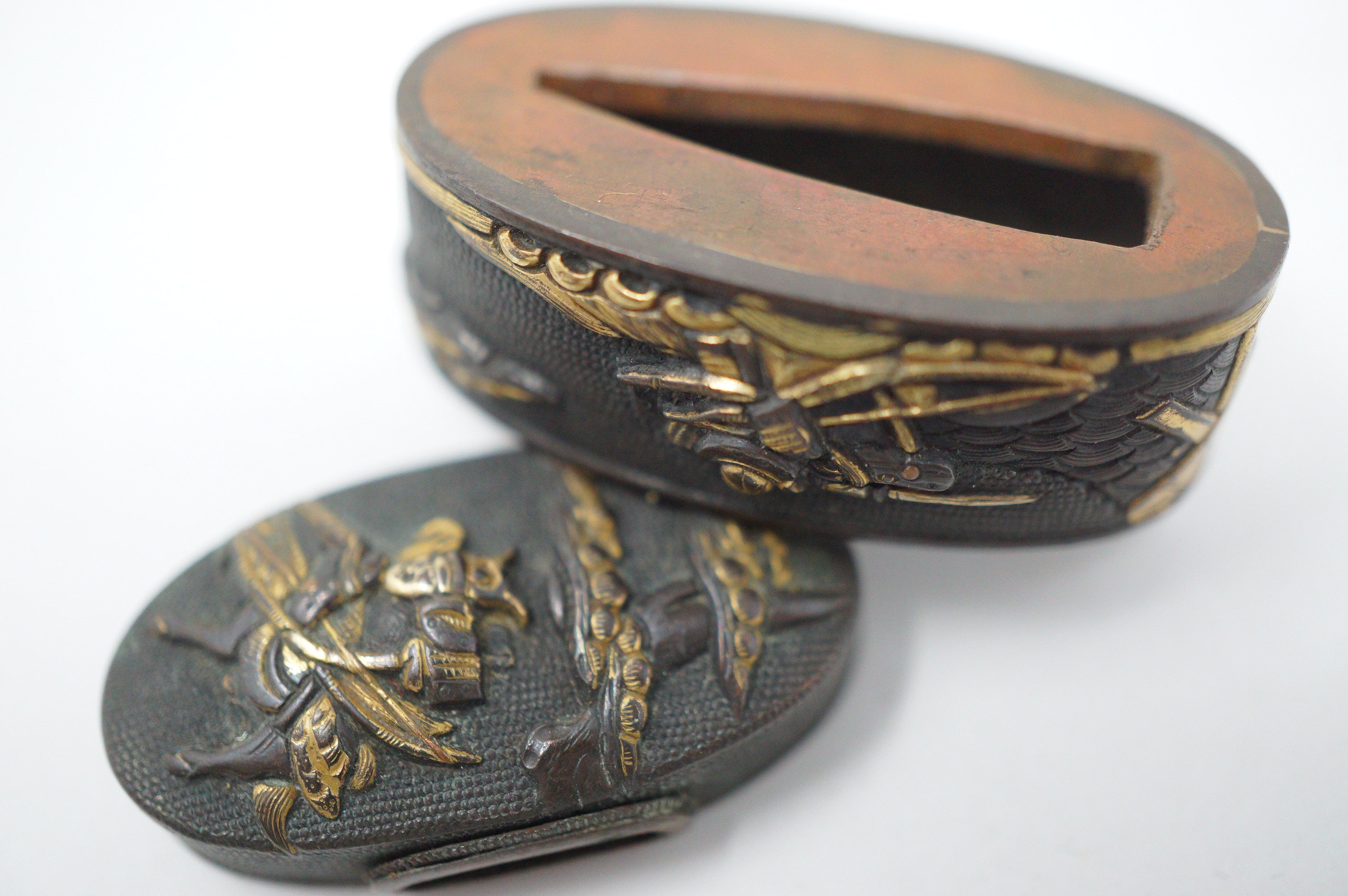 日本 Kashira & Fuchi 刀剑部件套装“武装武士”设计来自日本 1214D18