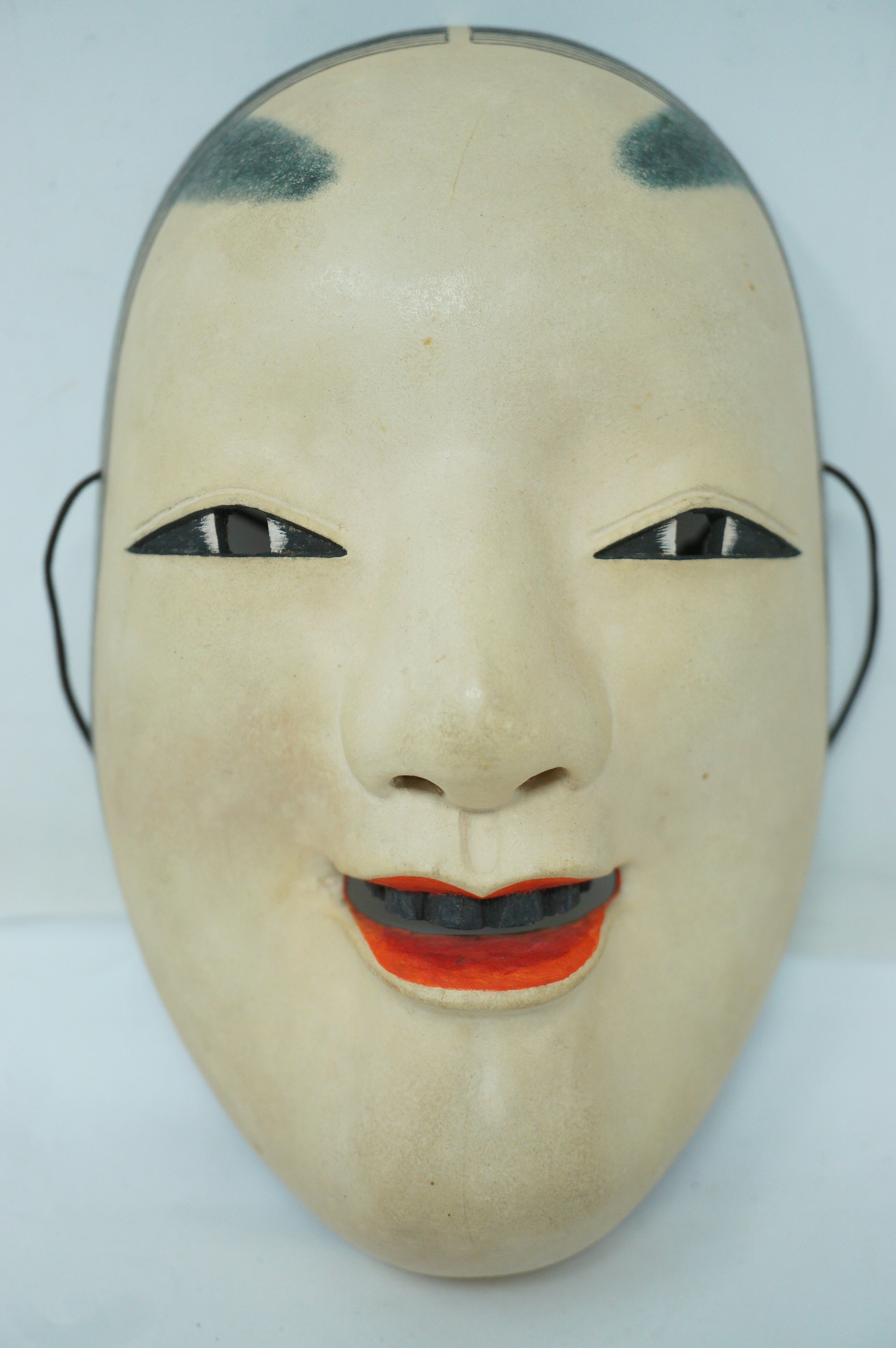 Japanese Noh-Theater Wooden Mask in Ko-Omote Style Signed Original from Japan 0331F1