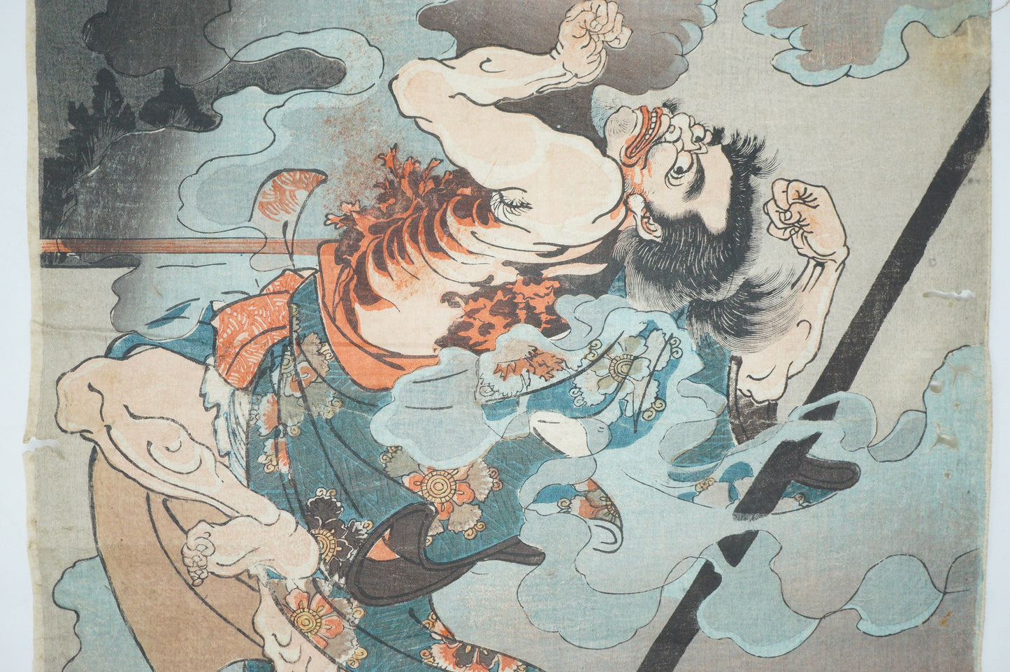 Japanese Woodblock Print Original by Utagawa Kuniyoshi -Yamakawa Danjiro- from Japan 0730F1