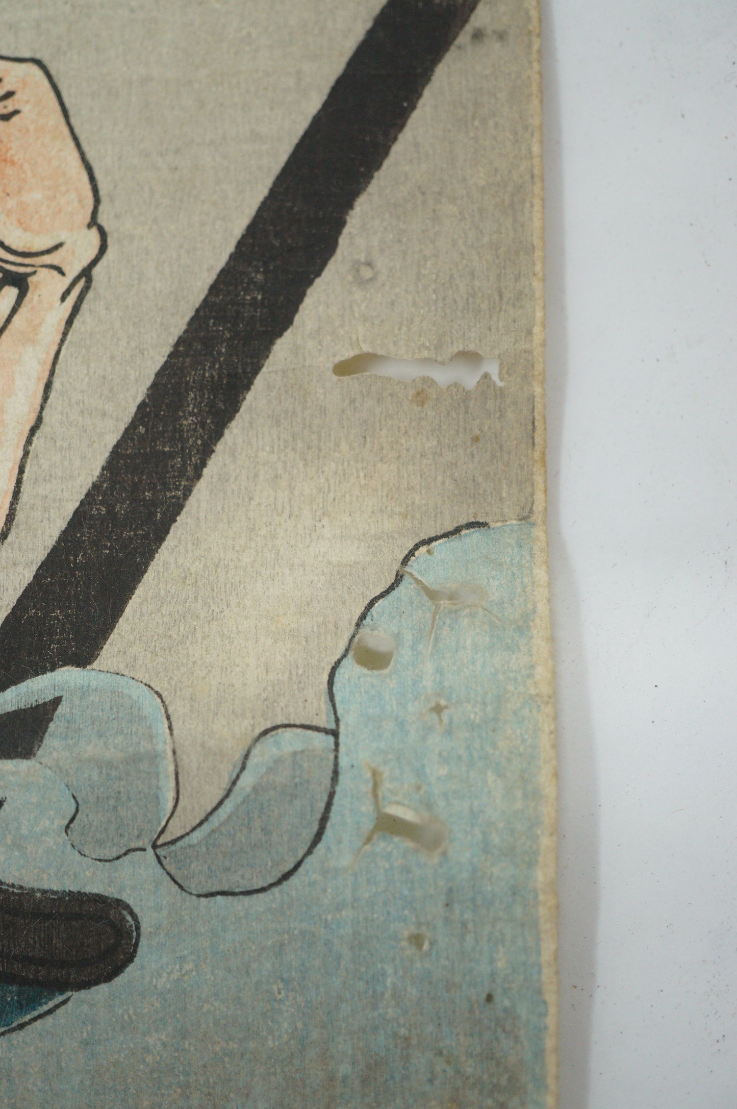 Japanese Woodblock Print Original by Utagawa Kuniyoshi -Yamakawa Danjiro- from Japan 0730F1