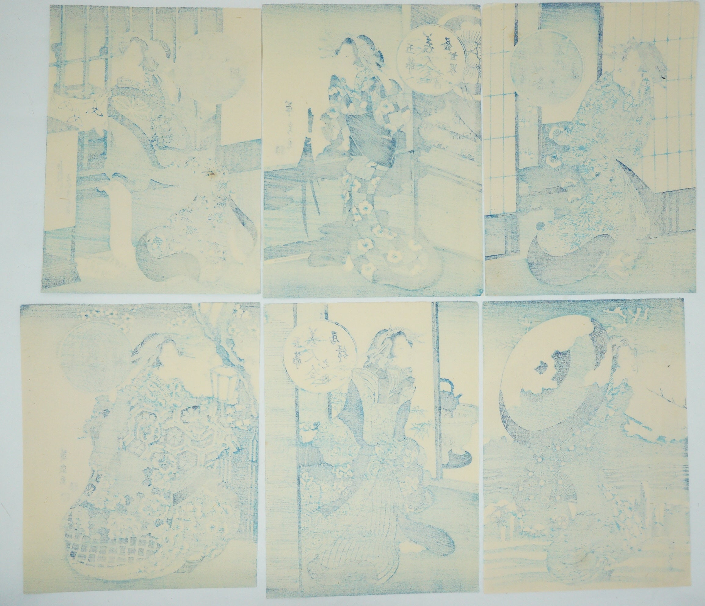 Japanese Woodblock Reprints x6 by Kaise Eisen -Selection of Beauties of the Five Festivals- 0521F20