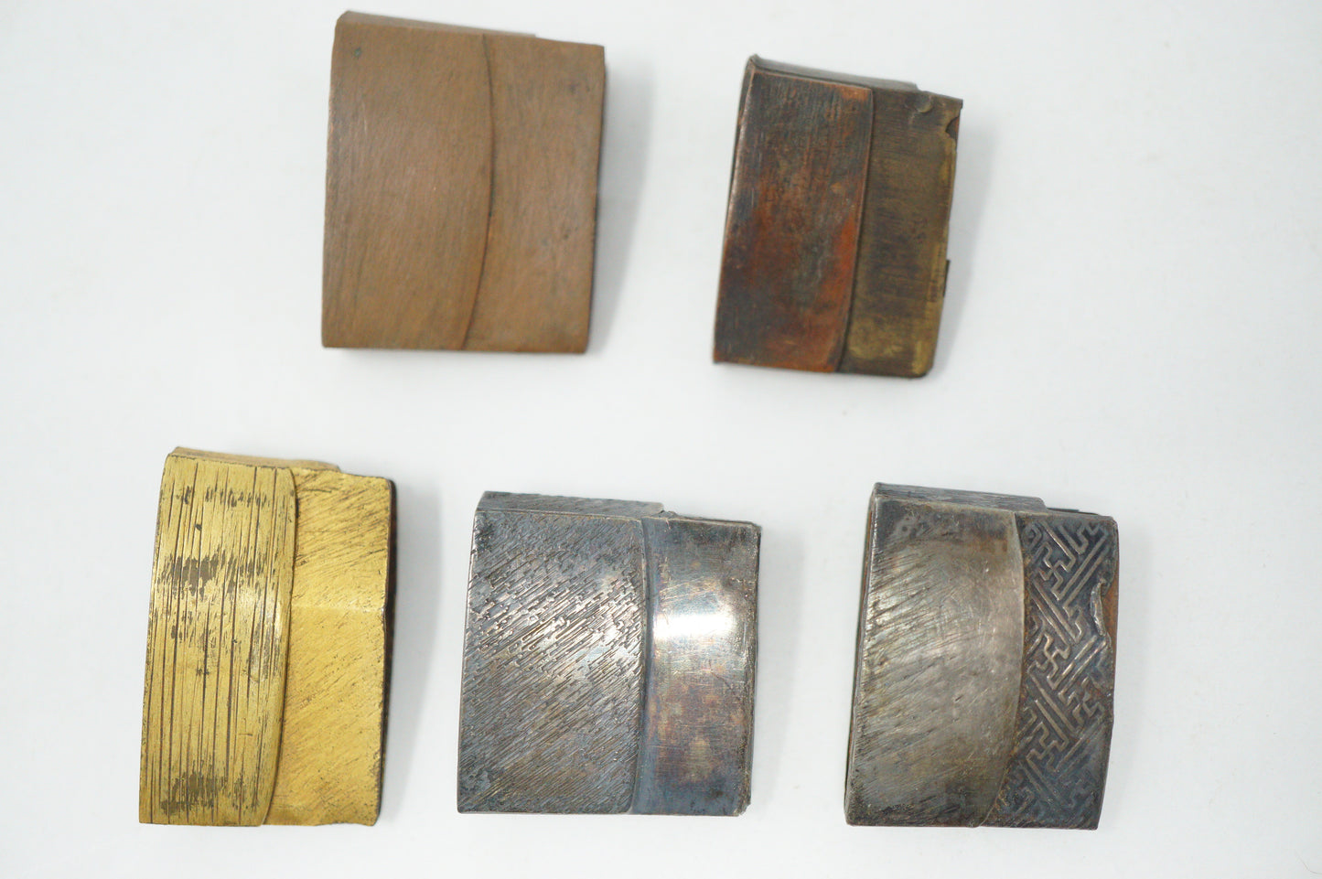 Japanese Habaki Collar Collection x5 Original Sword Parts for Wakizashi from Japan 1214D25