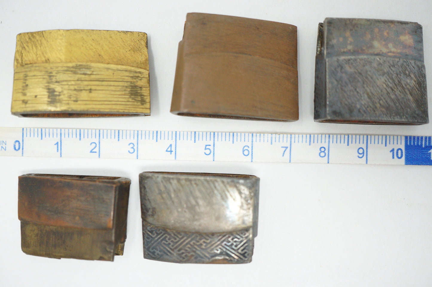 日本 Habaki 项圈系列 x5 原装日本 Wakizashi 刀剑部件 1214D25