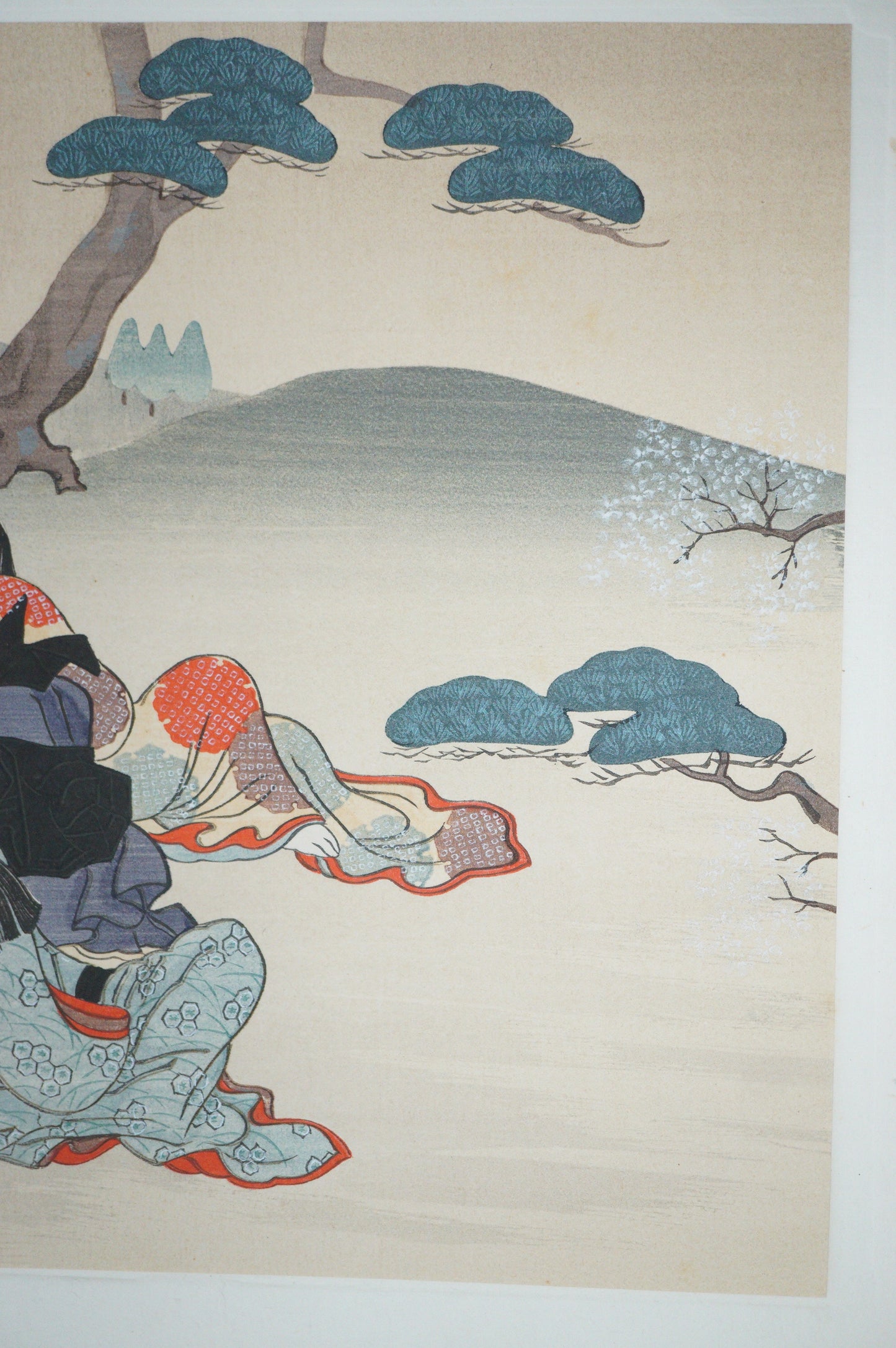 Japanese Quality Woodblock Print Recarved Edition by Iwasa Matabei 1026D28