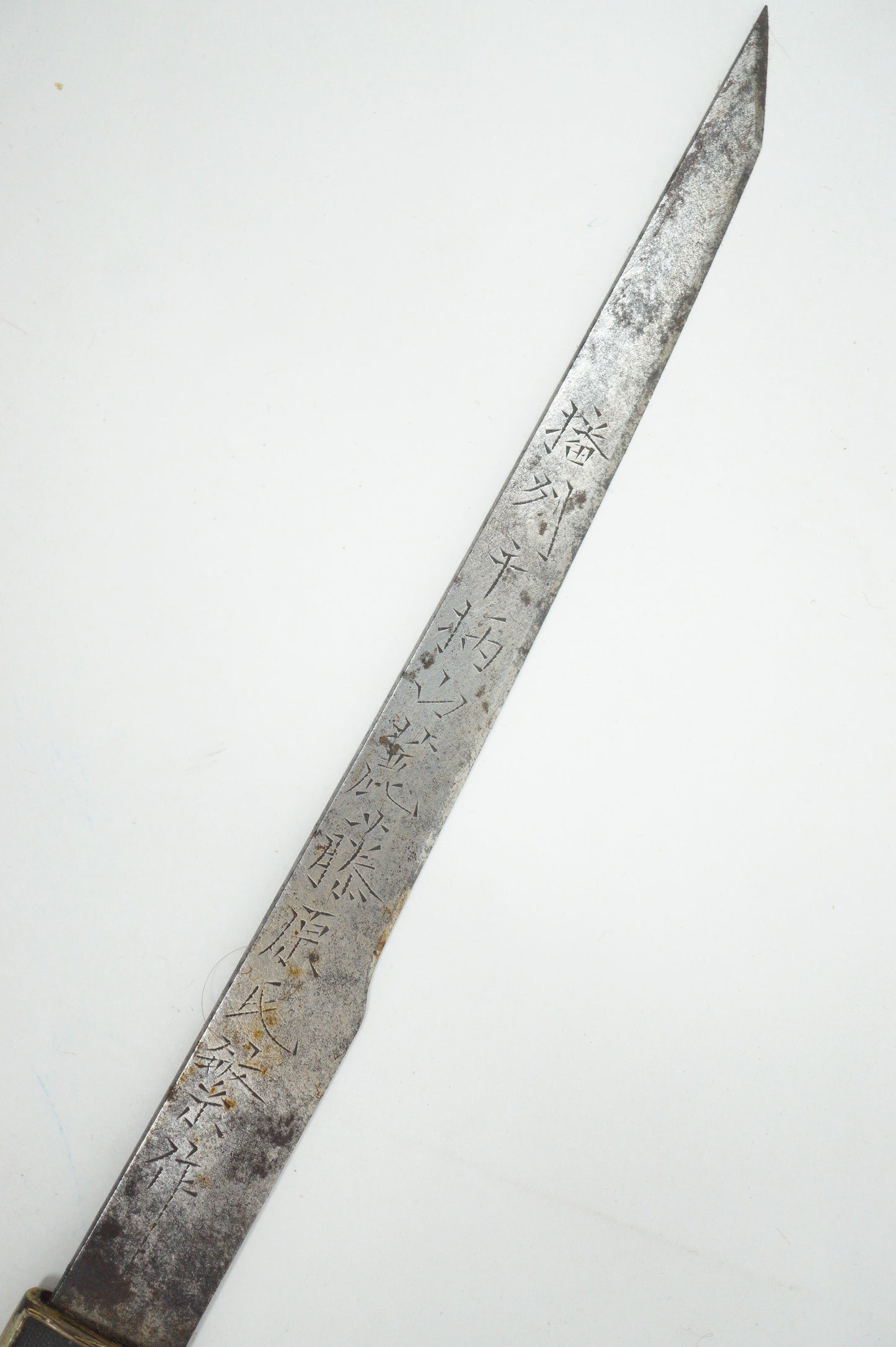 日本 Kozuka 刀带签名 Blade & Dragon Desing 古董原装剑零件 0921D2