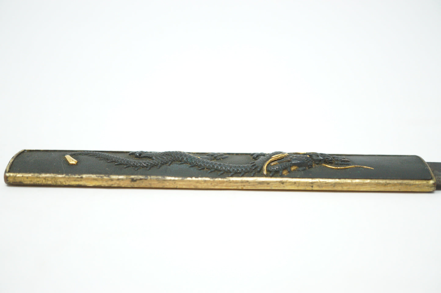 日本 Kozuka 刀带签名 Blade & Dragon Desing 古董原装剑零件 0921D2