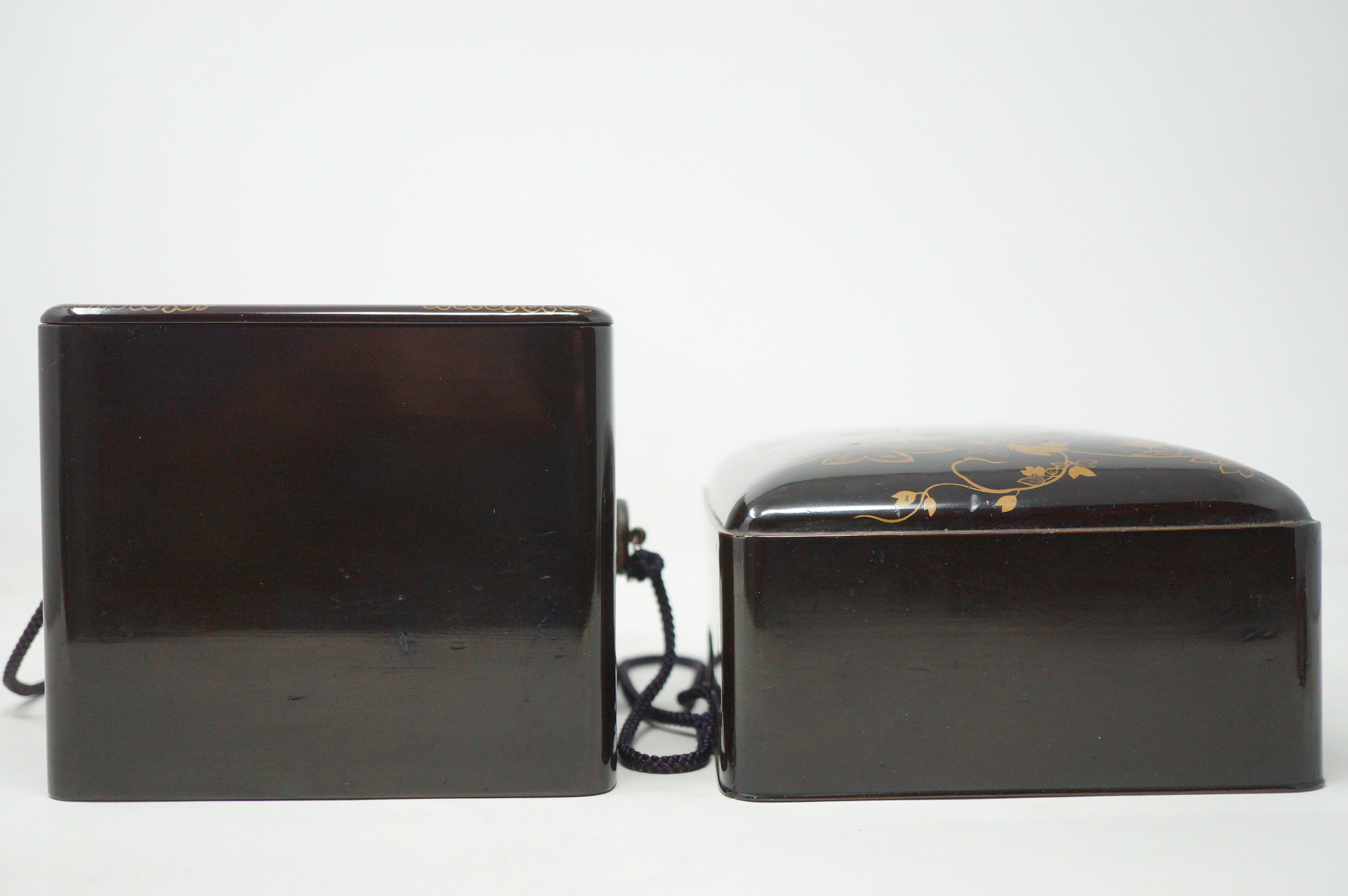 Lacquered Meiji-Period Bento Lunch Box 3 parts 0602D2