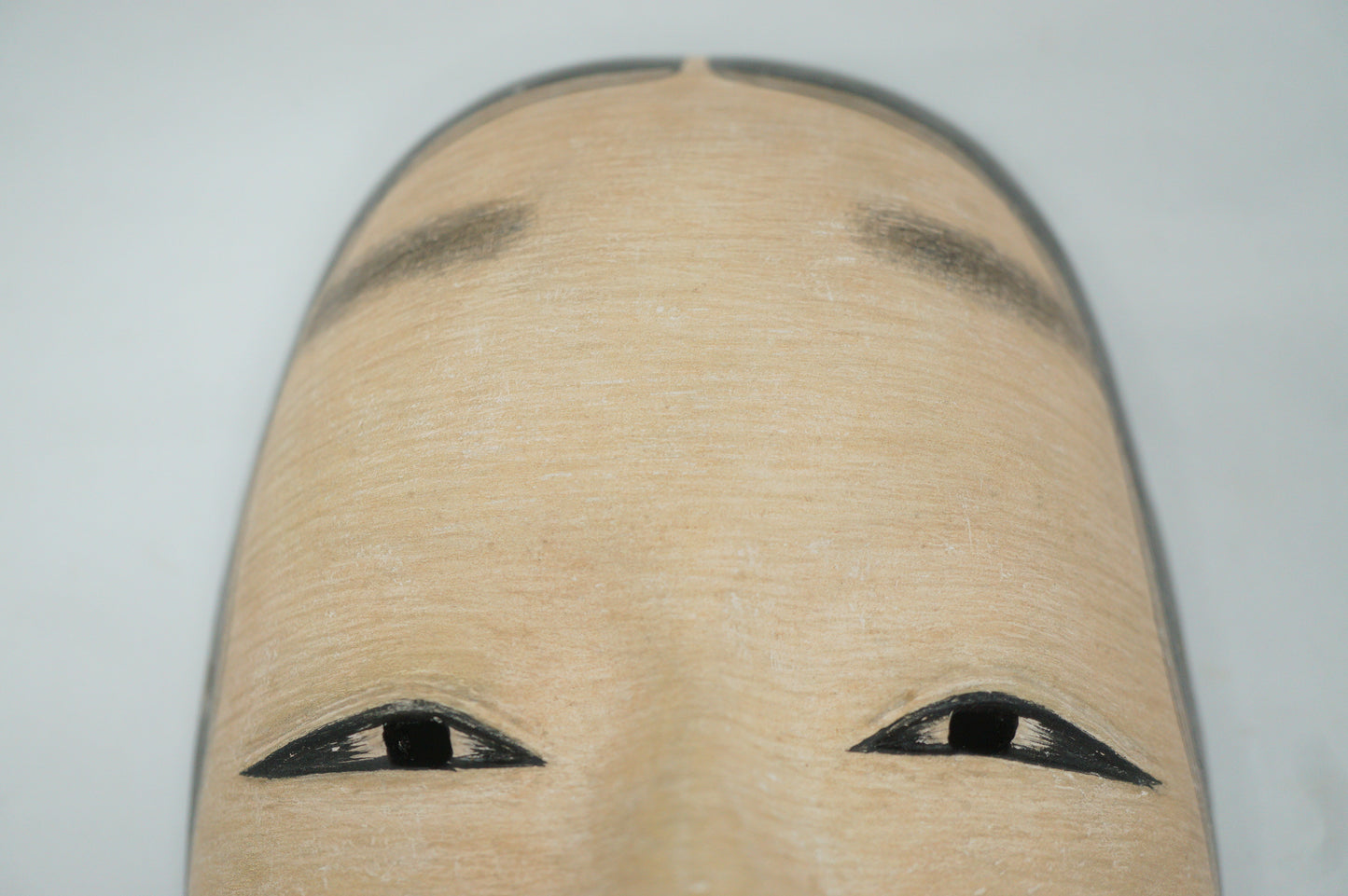 Japanese Fukai Woman's Noh Theater Wooden Mask in Silk Bag Original from Japan 0425F33