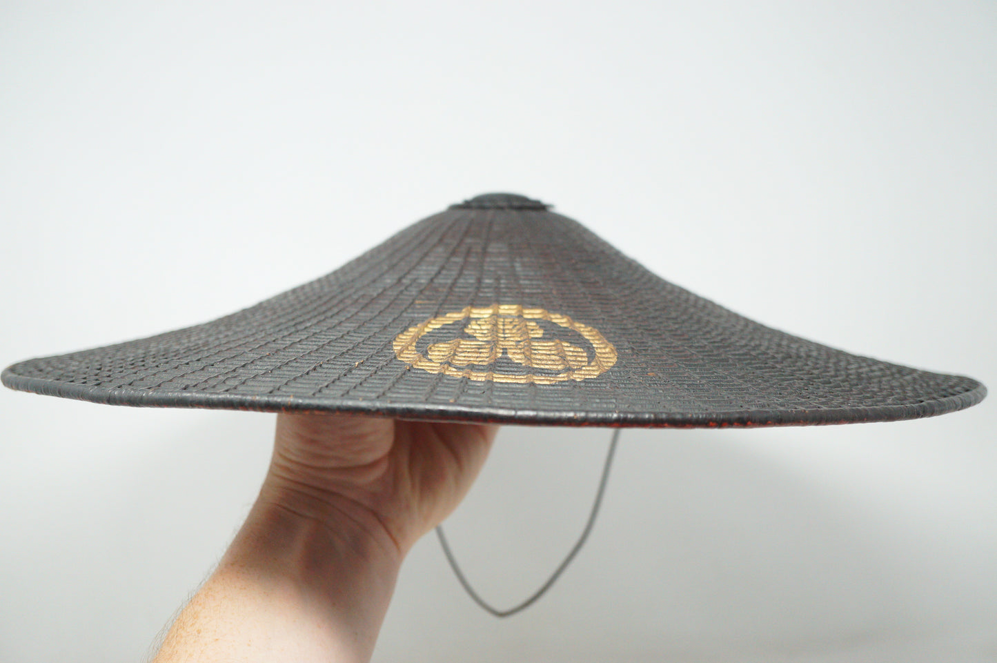 Edo Period Samurai Hat with Family Crest 0602D3