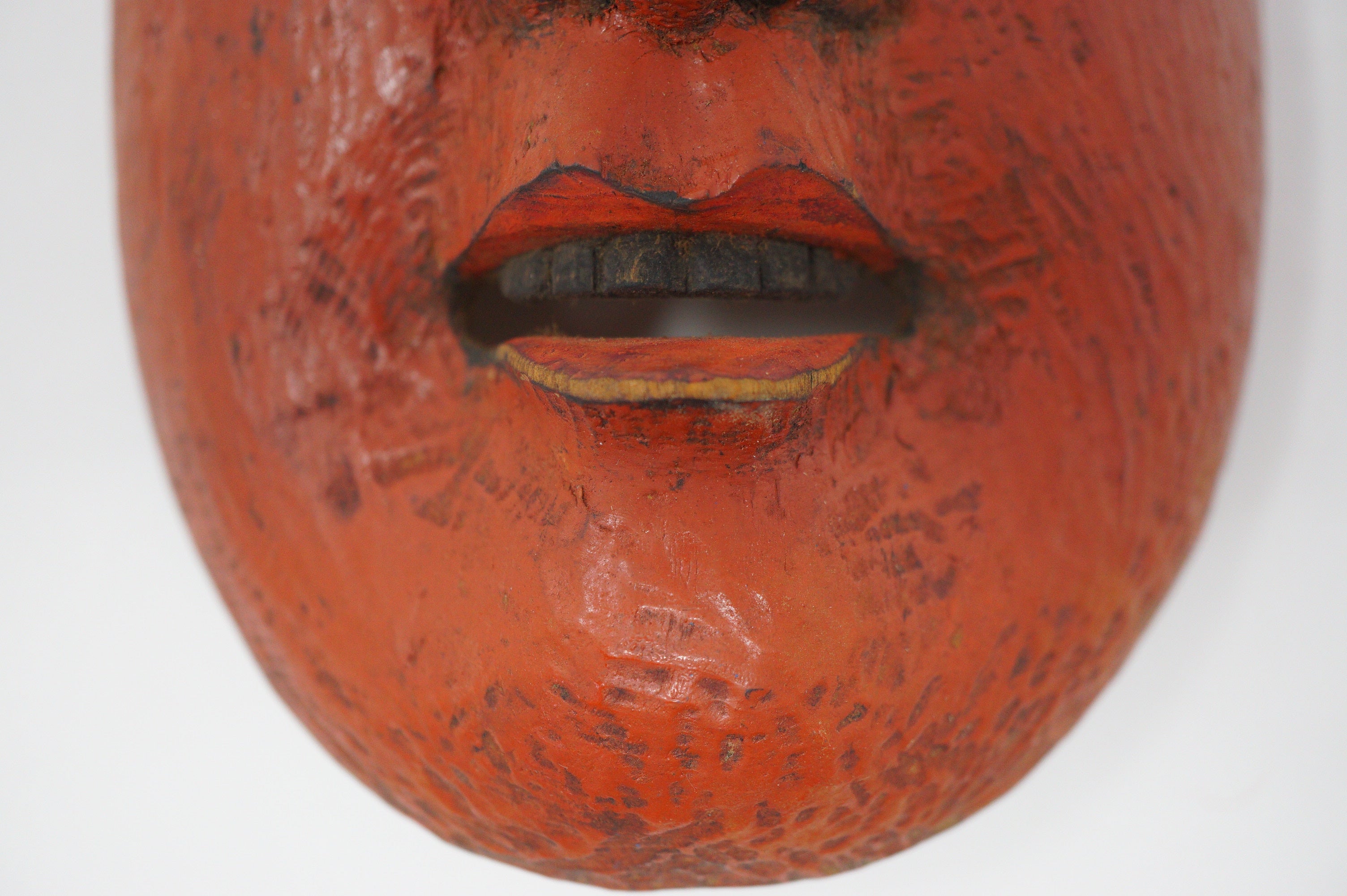 Japanische Noh-Theater Maske im Ko-Tobide Stil Original Holzmaske Unikat aus Japan 0611E4