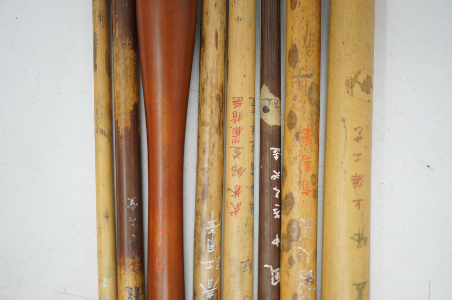 Japanese Fude Calligraphy Brush Collection in Vintage wooden Box 0621D9
