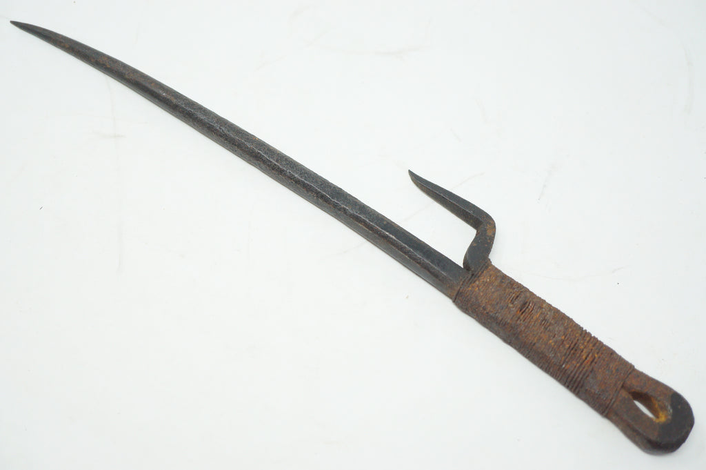 Antique Japanese Jute Police Patrol Stick Edo-Period Iron Original from Japan 0922F10