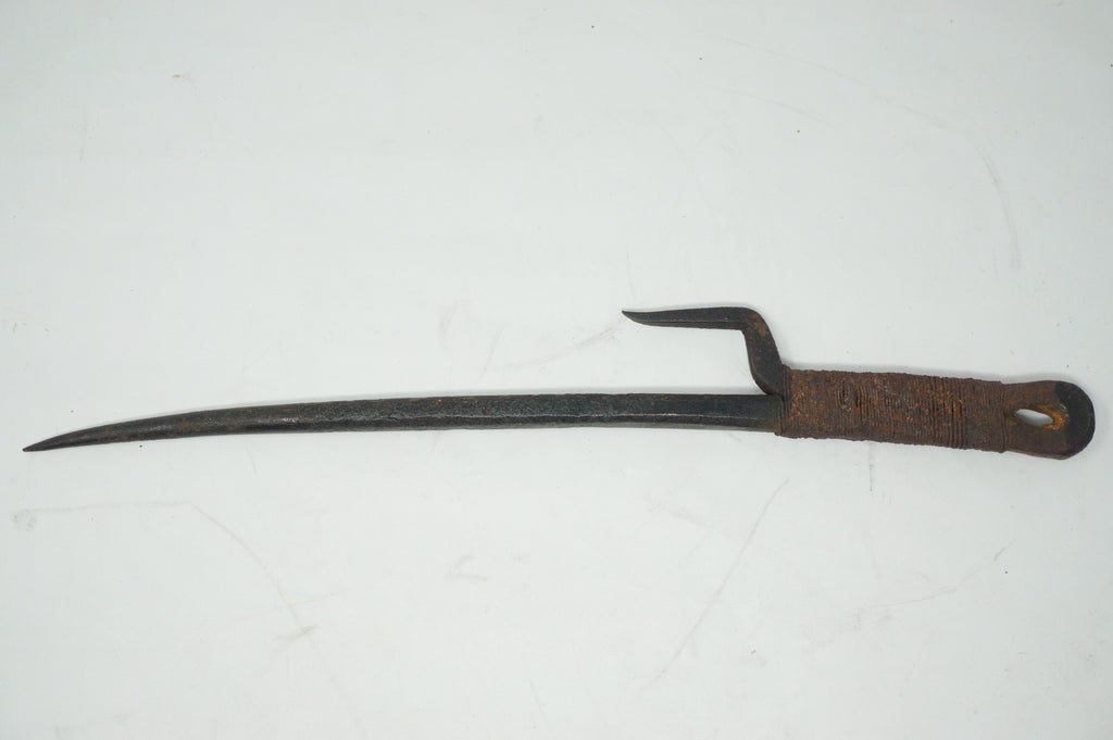 Antique Japanese Jute Police Patrol Stick Edo-Period Iron Original from Japan 0922F10