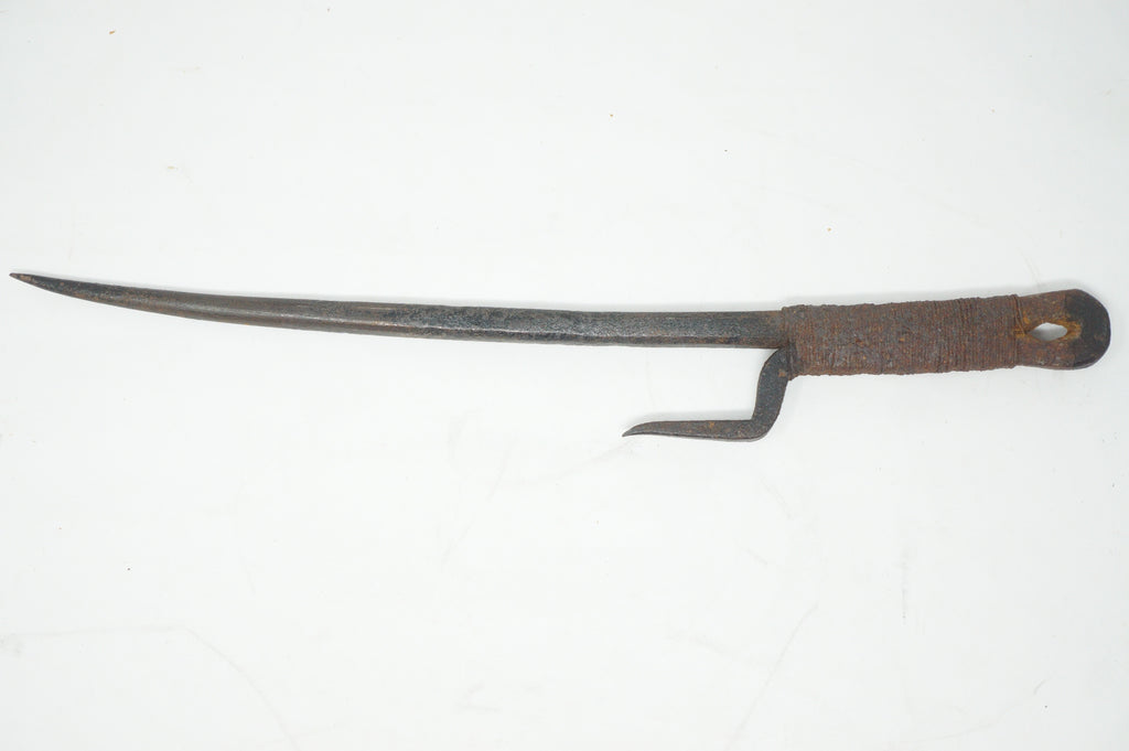 Antique Japanese Jute Police Patrol Stick Edo-Period Iron Original from Japan 0922F10