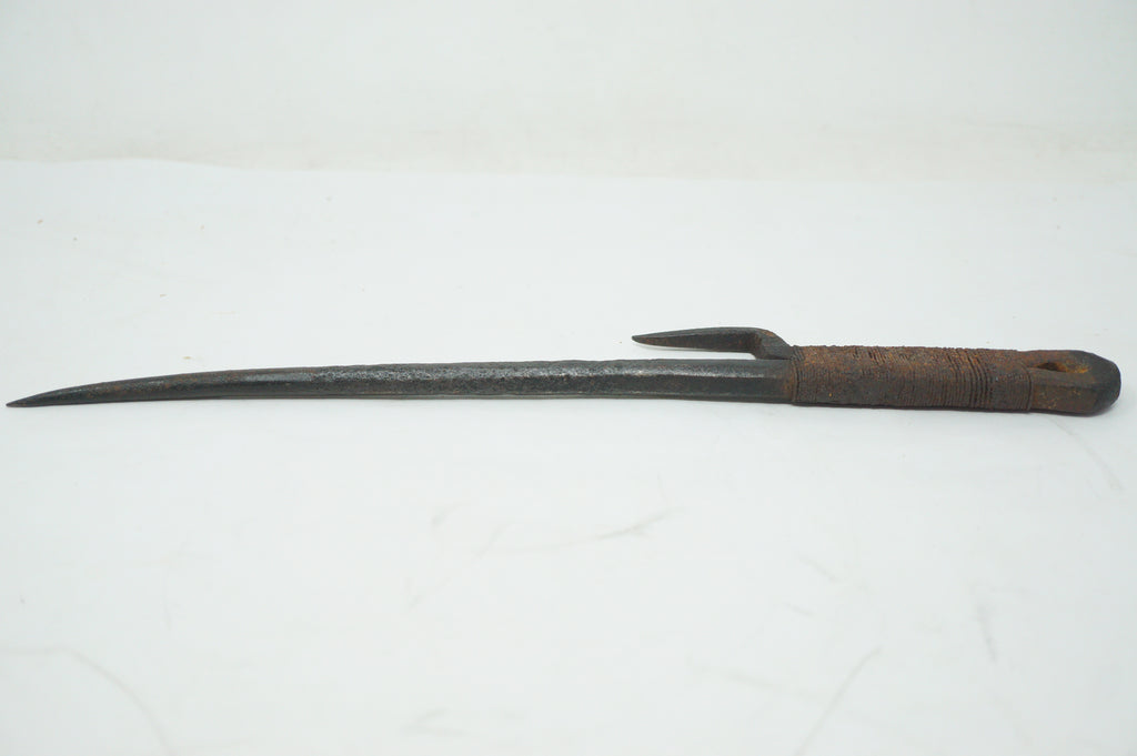 Antique Japanese Jute Police Patrol Stick Edo-Period Iron Original from Japan 0922F10