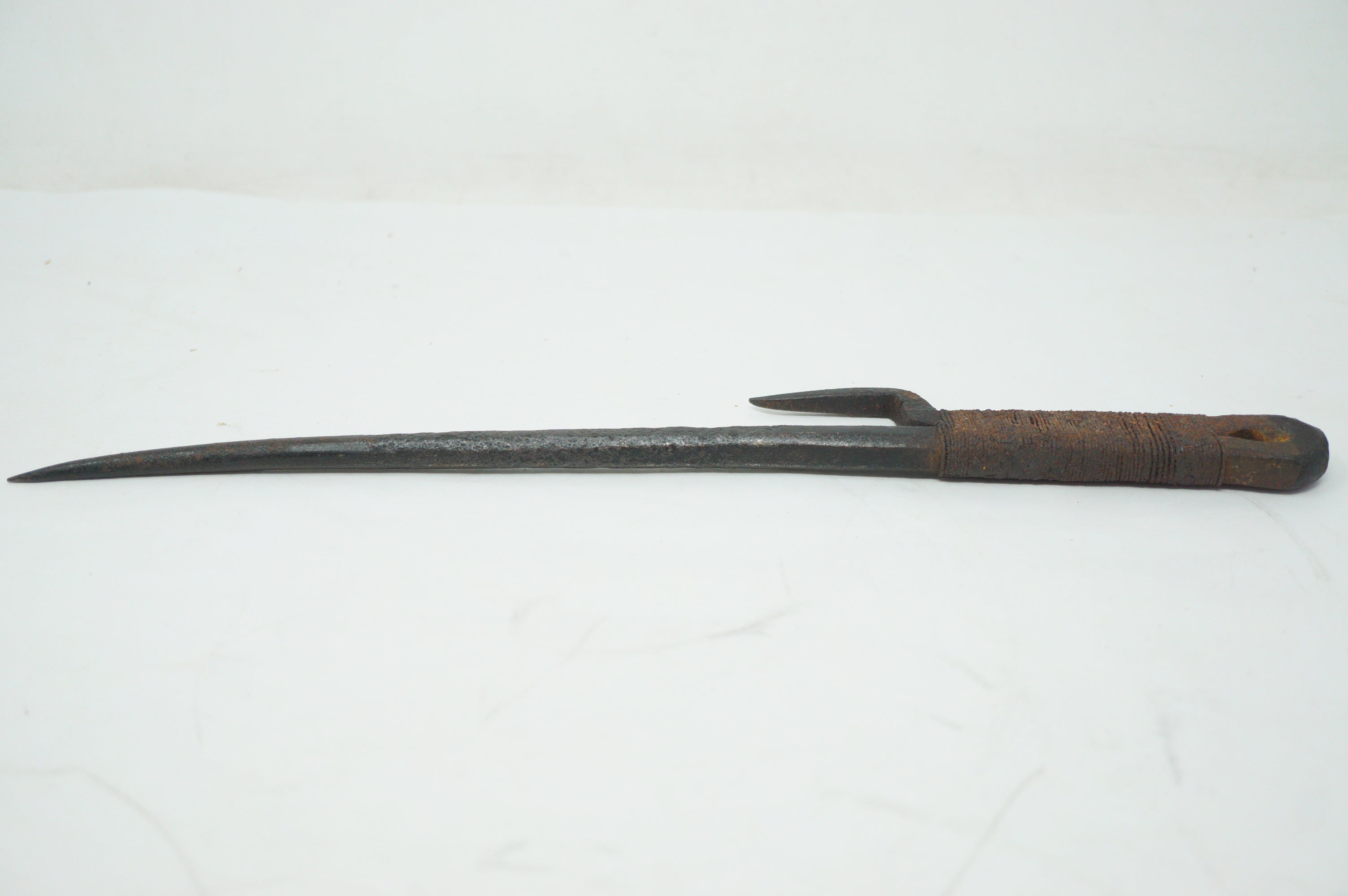 Antique Japanese Jute Police Patrol Stick Edo-Period Iron Original from Japan 0922F10
