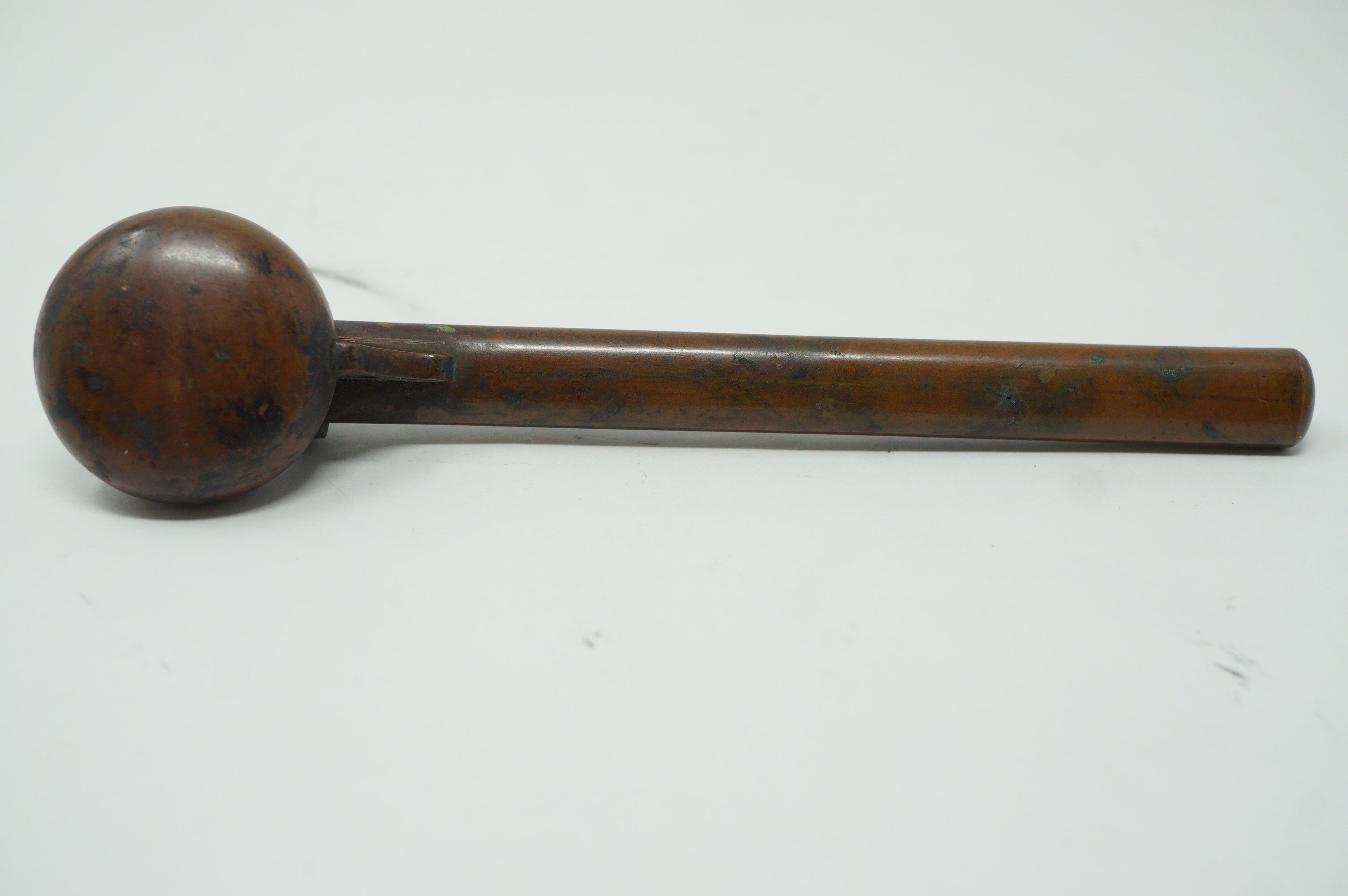 Japanese Portable Calligraphy Ink Container Antique Yatate made of Copper incl. Brush 0930F10