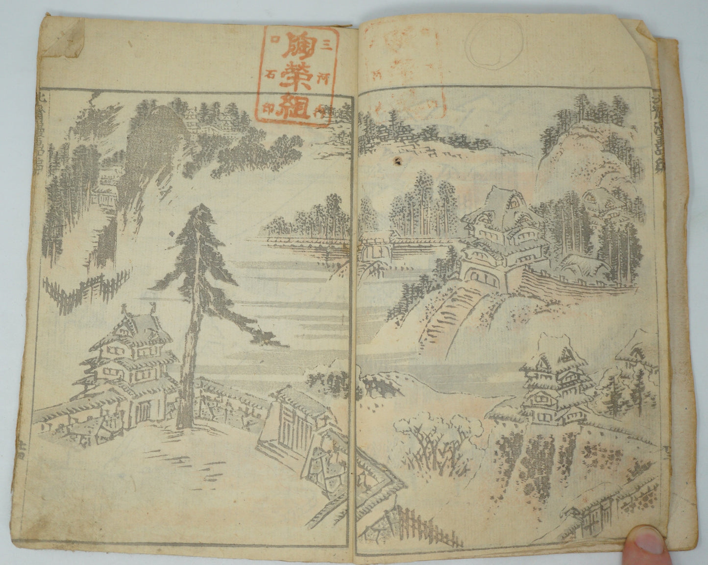 Japanese Antique Manga Booklet by Katsushika Hokusai Authentic from Japan 0905E10