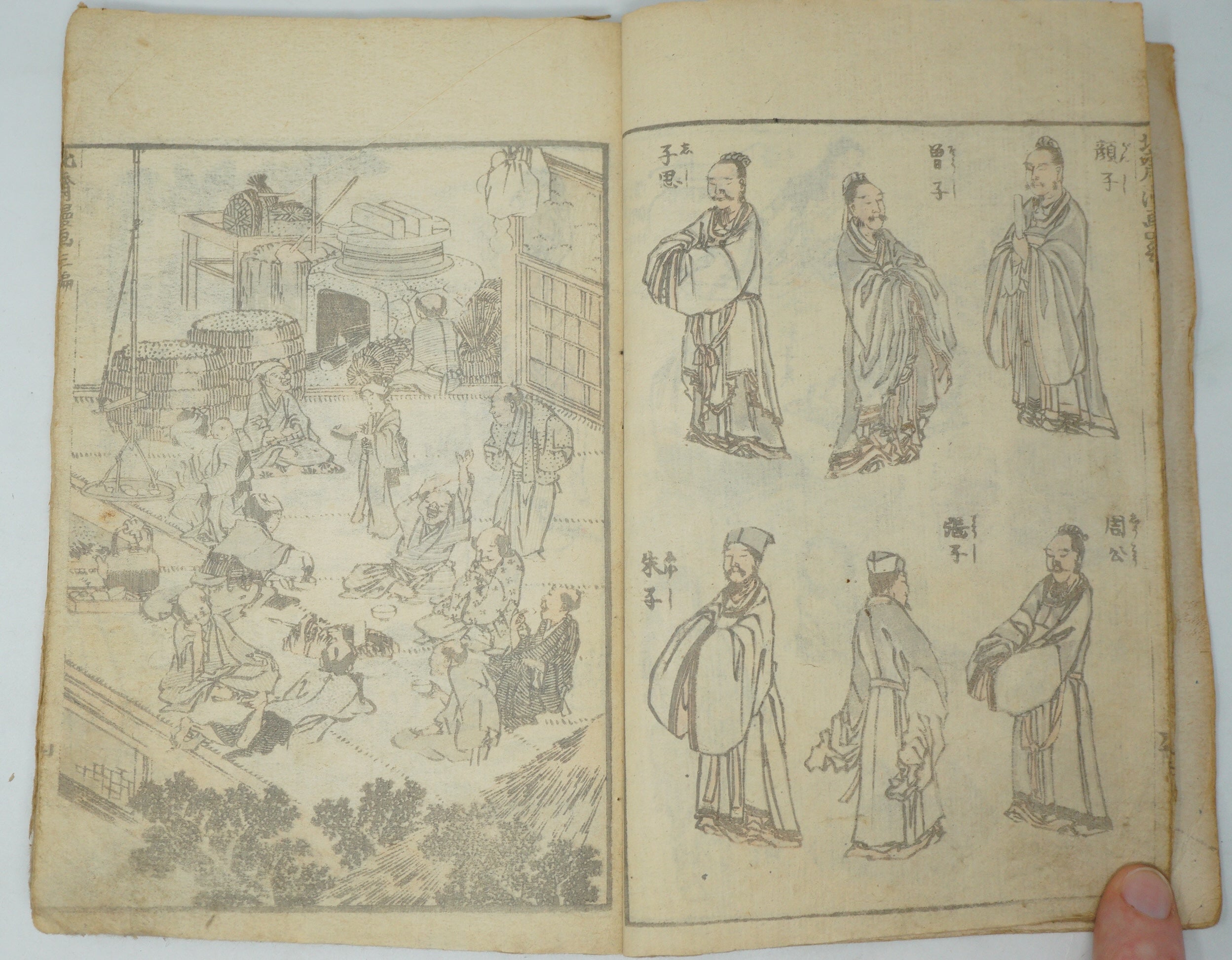 Japanisches antikes Manga-Heft von Katsushika Hokusai, authentisch aus Japan 0905E10