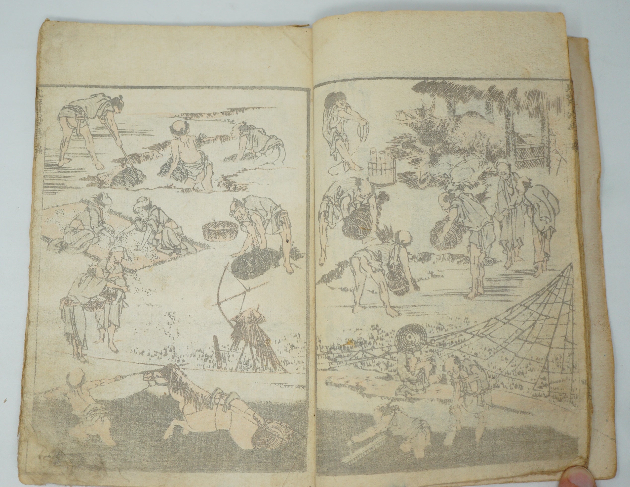 Japanisches antikes Manga-Heft von Katsushika Hokusai, authentisch aus Japan 0905E10