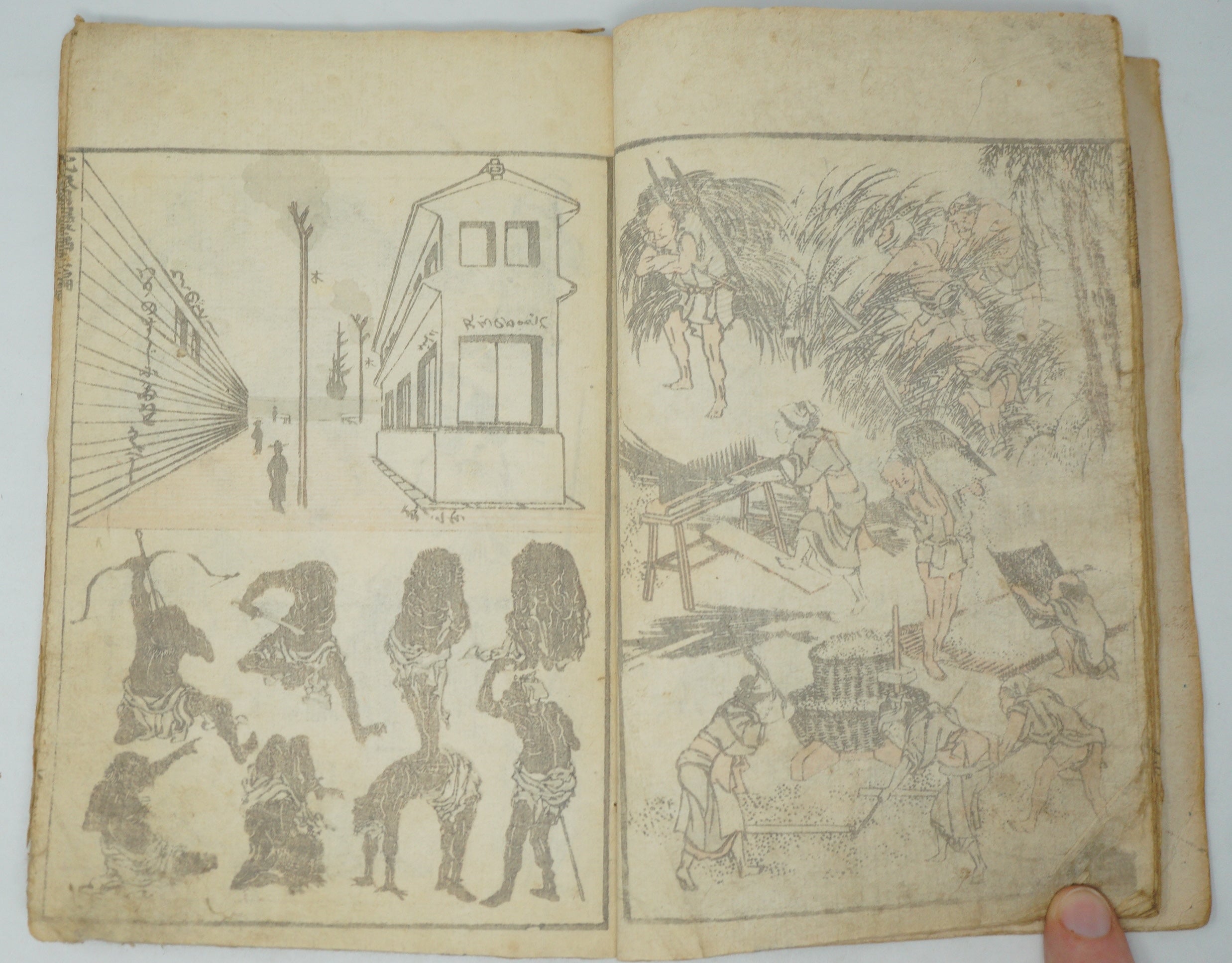 Japanisches antikes Manga-Heft von Katsushika Hokusai, authentisch aus Japan 0905E10