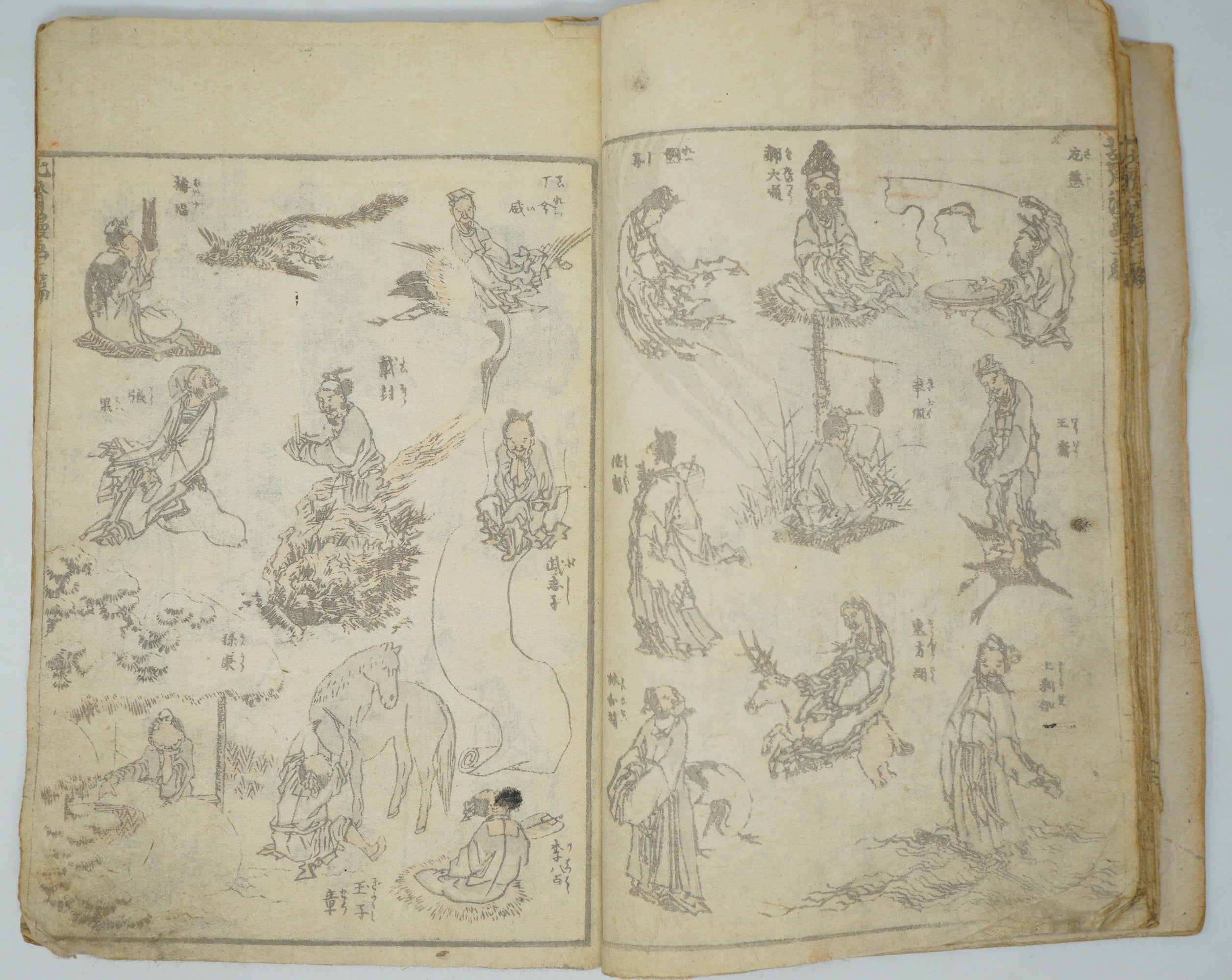 Japanisches antikes Manga-Heft von Katsushika Hokusai, authentisch aus Japan 0905E10