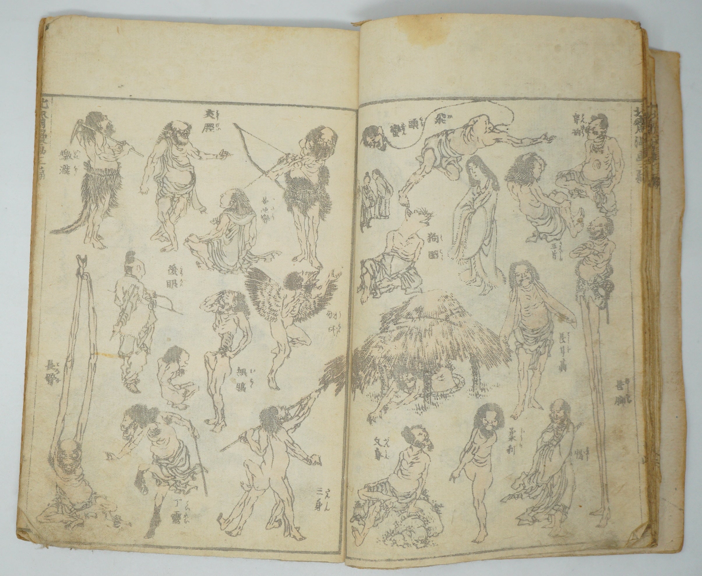 Japanisches antikes Manga-Heft von Katsushika Hokusai, authentisch aus Japan 0905E10