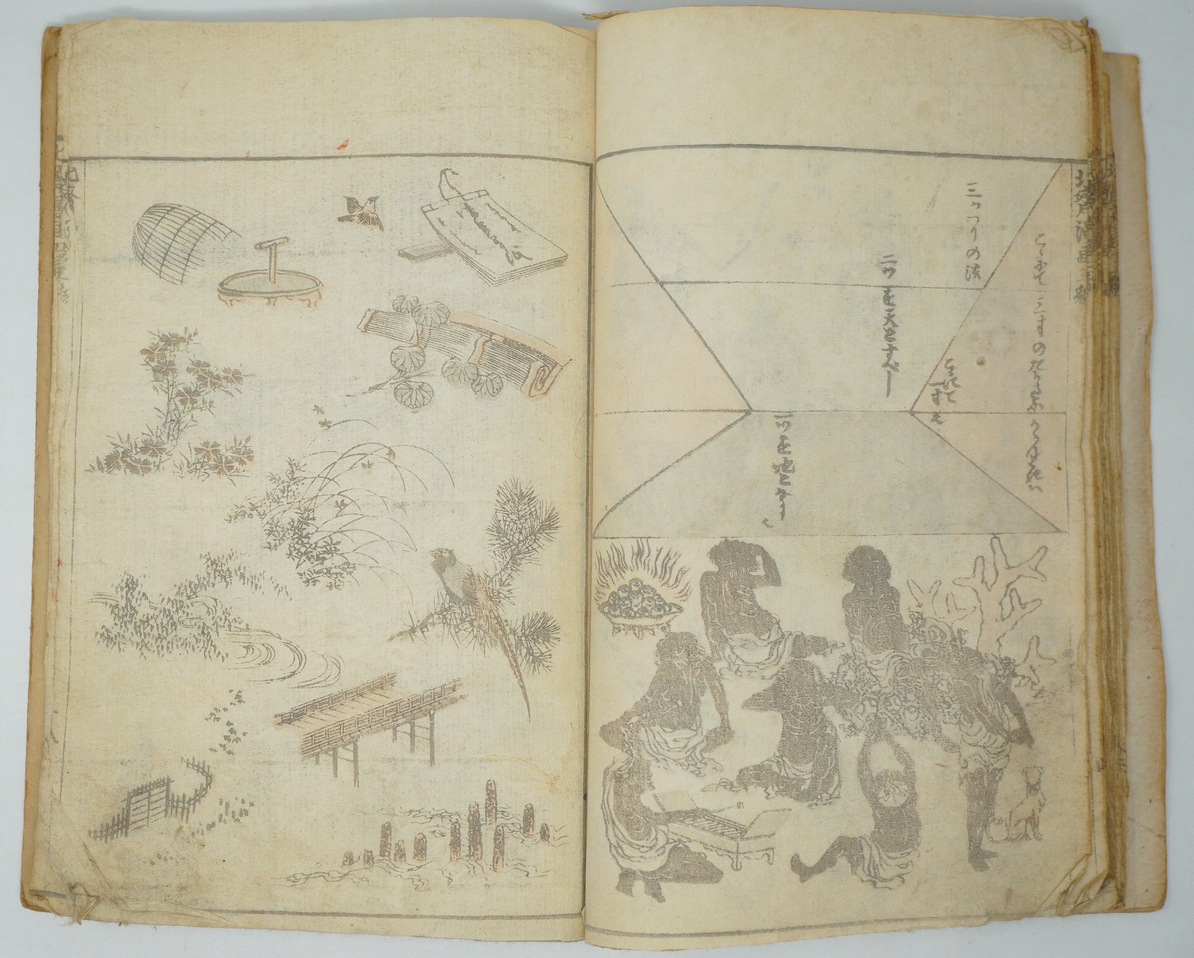 Japanisches antikes Manga-Heft von Katsushika Hokusai, authentisch aus Japan 0905E10