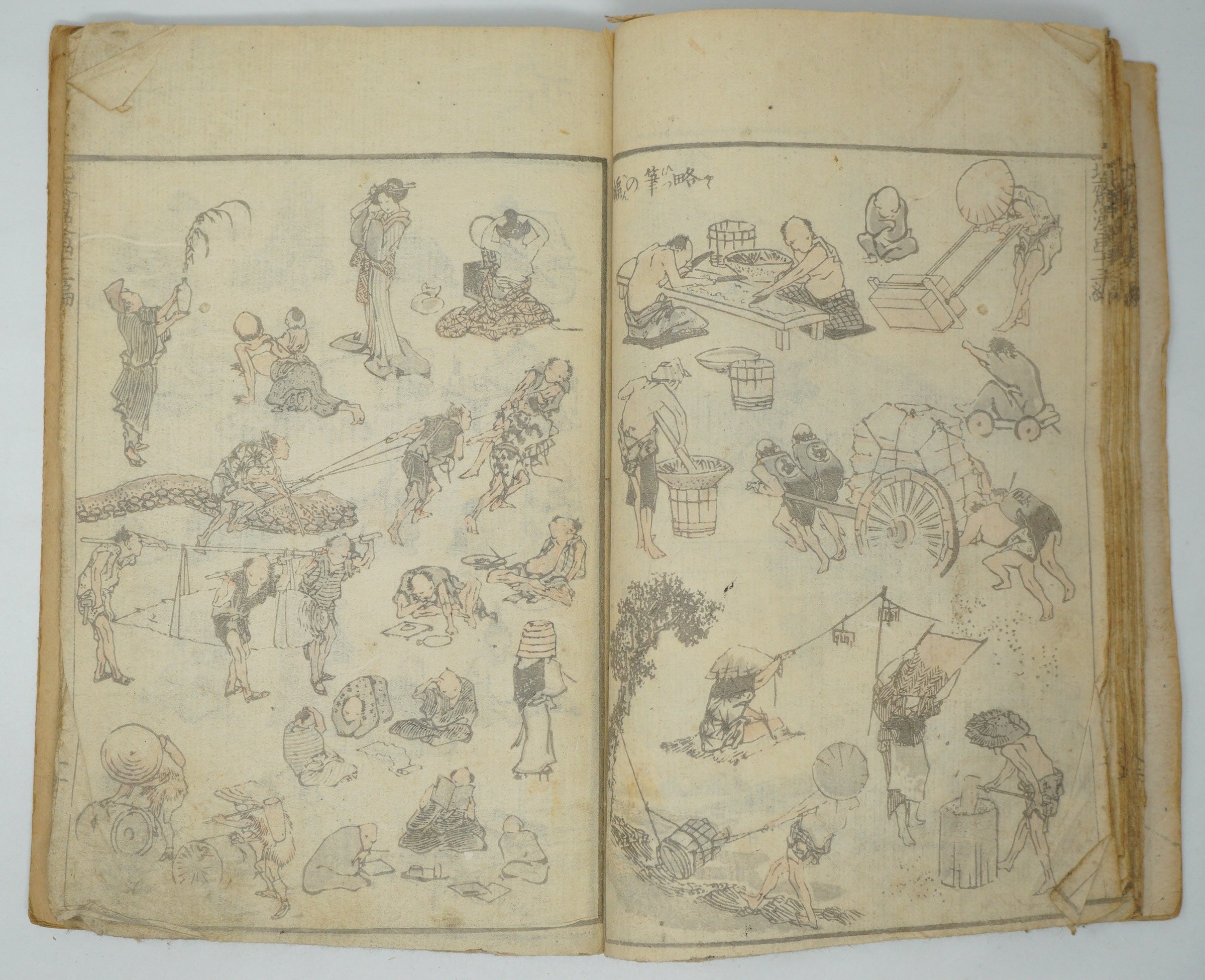 Japanisches antikes Manga-Heft von Katsushika Hokusai, authentisch aus Japan 0905E10
