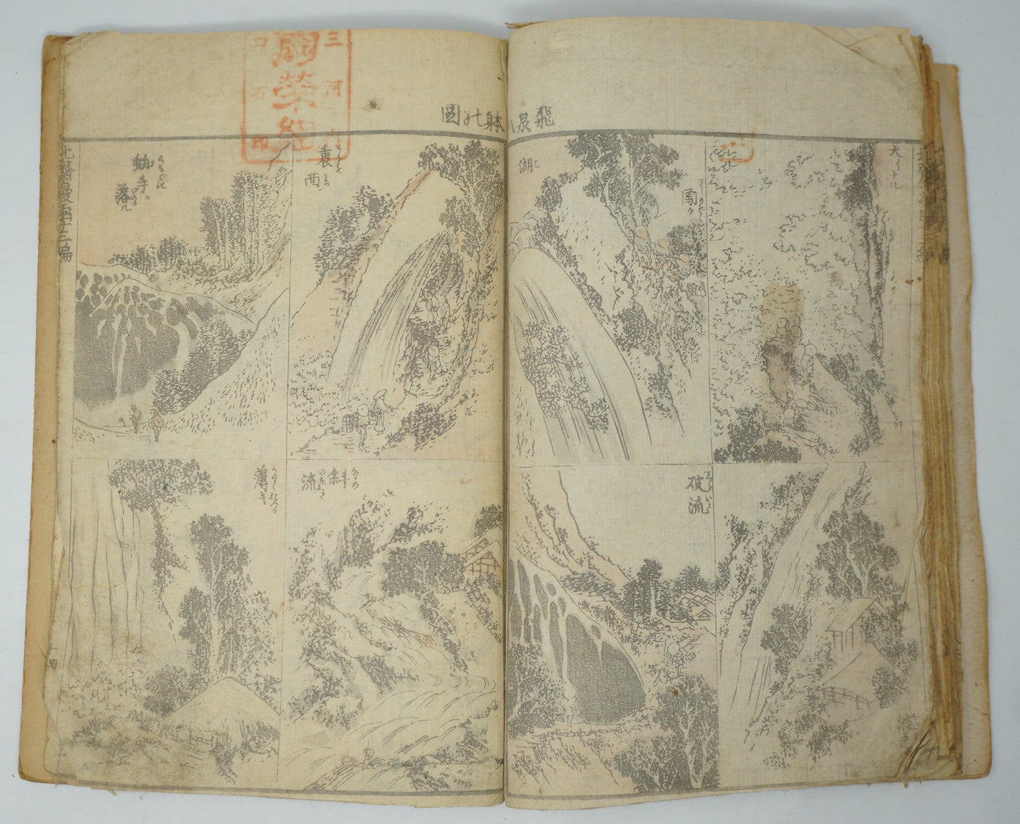 Japanese Antique Manga Booklet by Katsushika Hokusai Authentic from Japan 0905E10