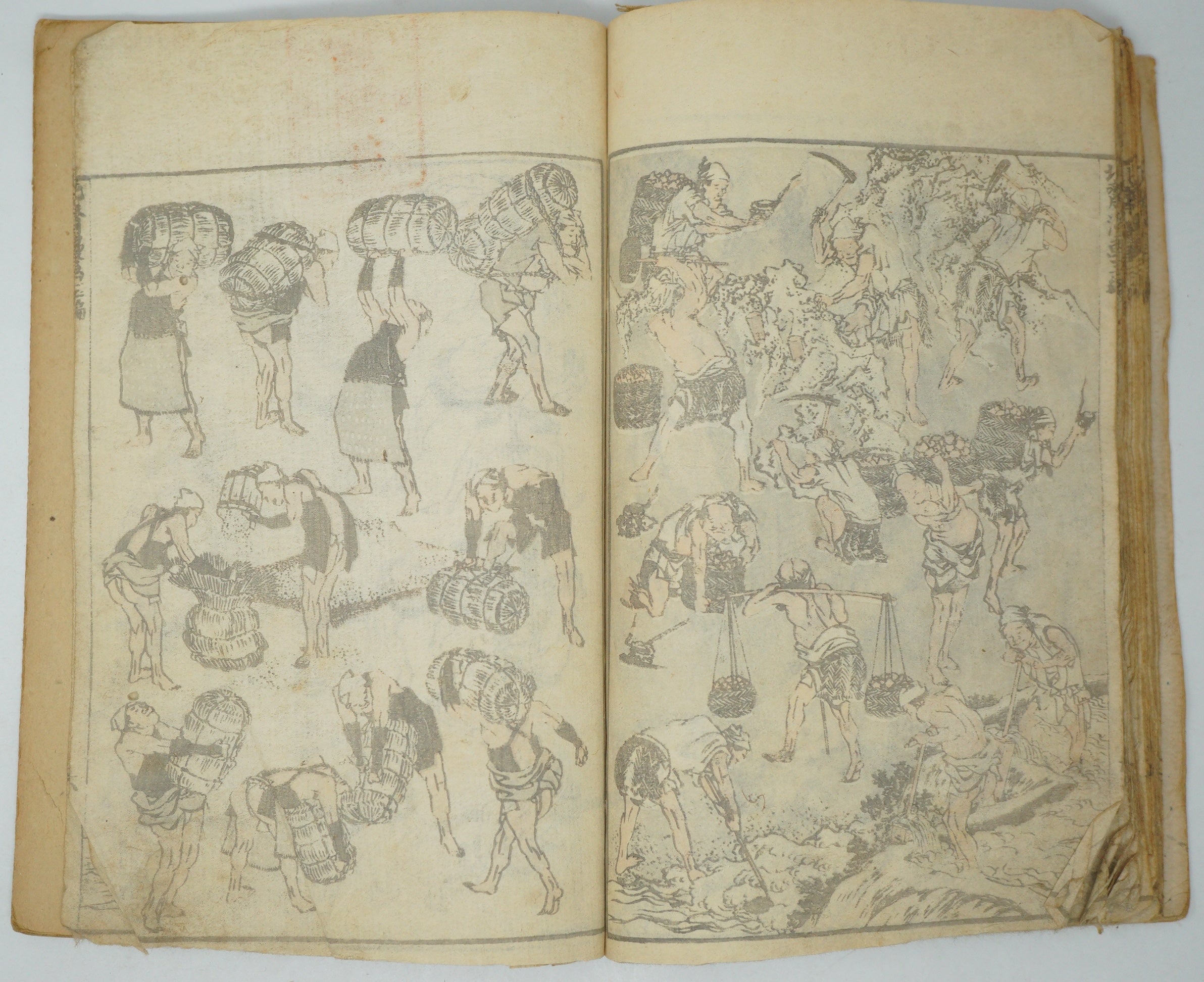 Japanisches antikes Manga-Heft von Katsushika Hokusai, authentisch aus Japan 0905E10