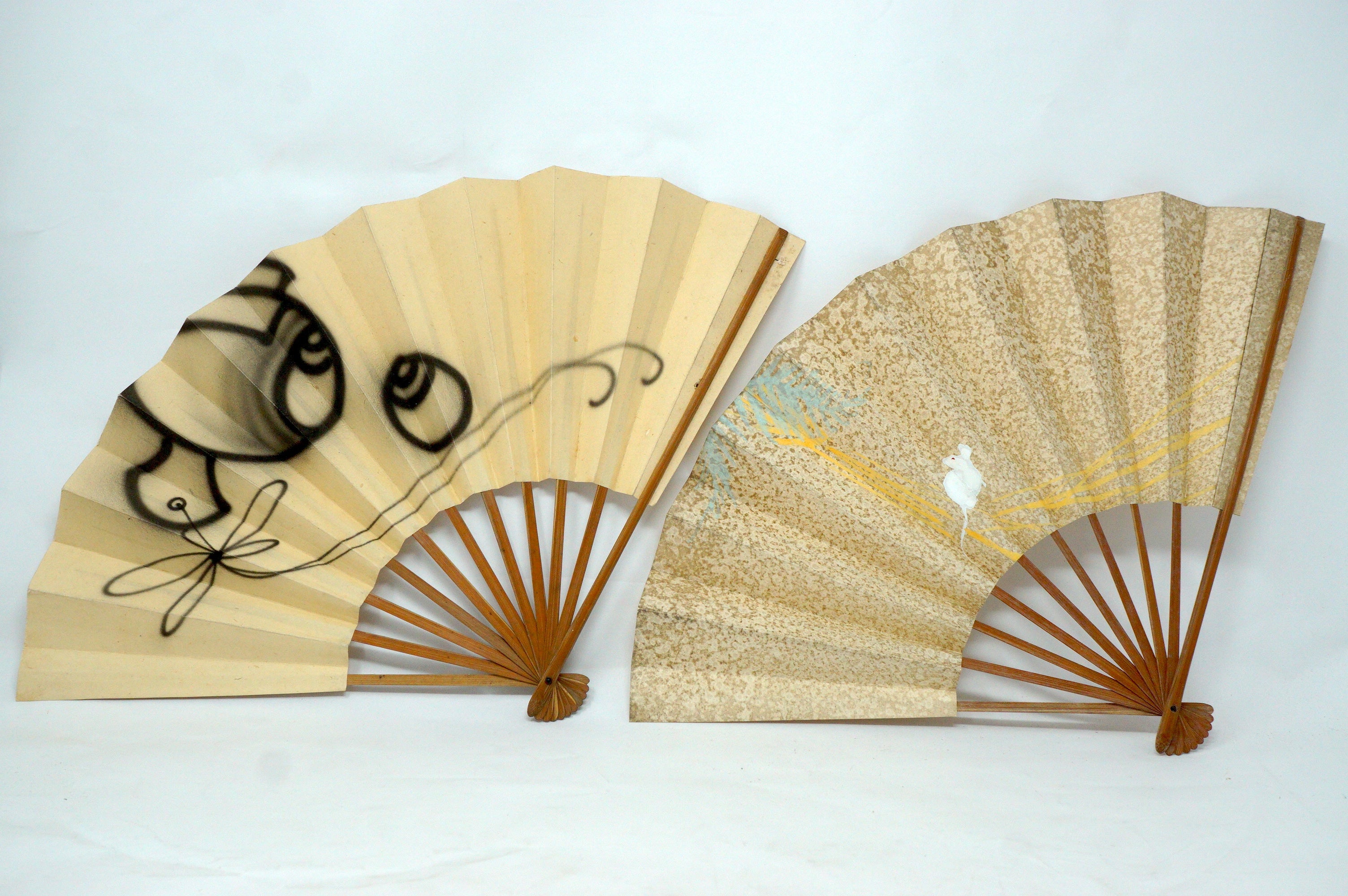 Japanische Sensu Faltfächer-Kollektion x10 Vintage Original 扇子 aus Japan 1127D10