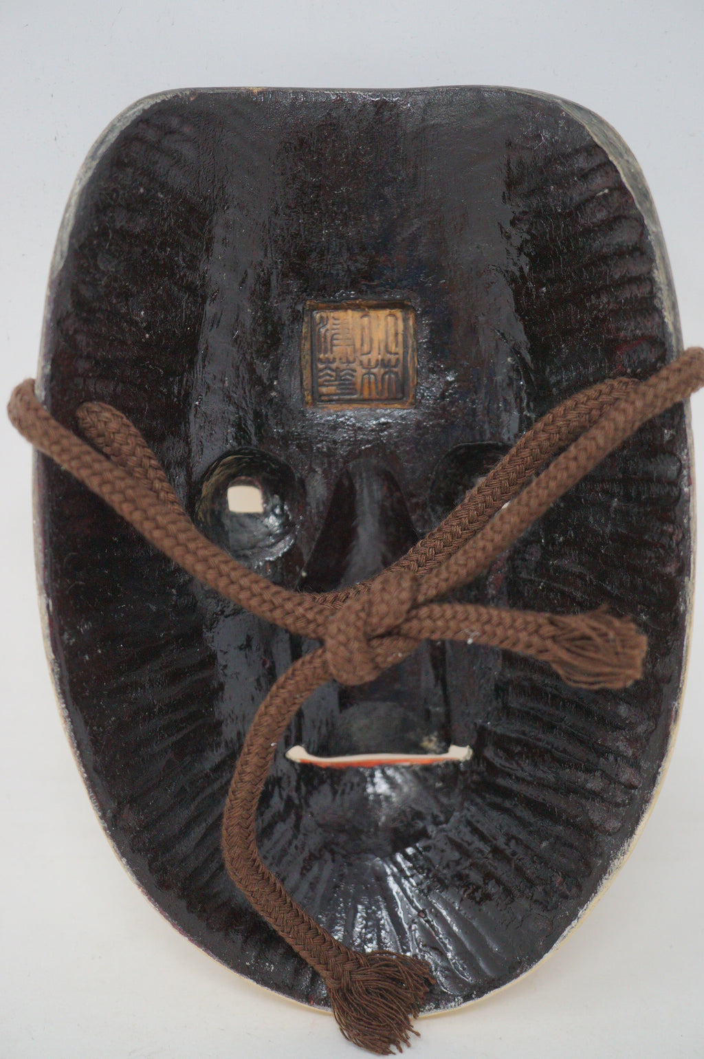 Vintage Wooden Kyogen Theater Mask - Boy 0602D10