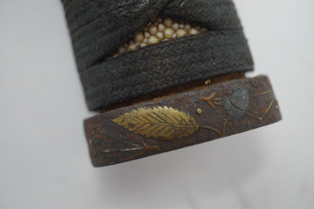 Antiker Wakizashi-Kurzschwertgriff 0619D10