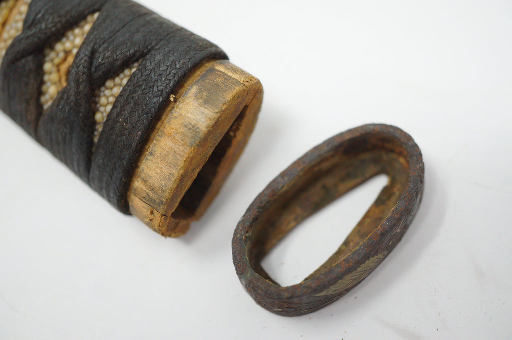 Antiker Wakizashi-Kurzschwertgriff 0619D10