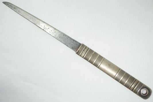 Japanisches Kozuka-Messer, Original antikes Schwertzubehör mit signierter Klinge aus Japan 1214D11