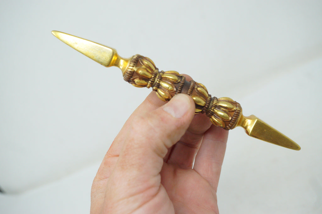 Japanese Vajra Stick Vintage-Antique Original Ritual Prayer Stick from Japan 0515F11