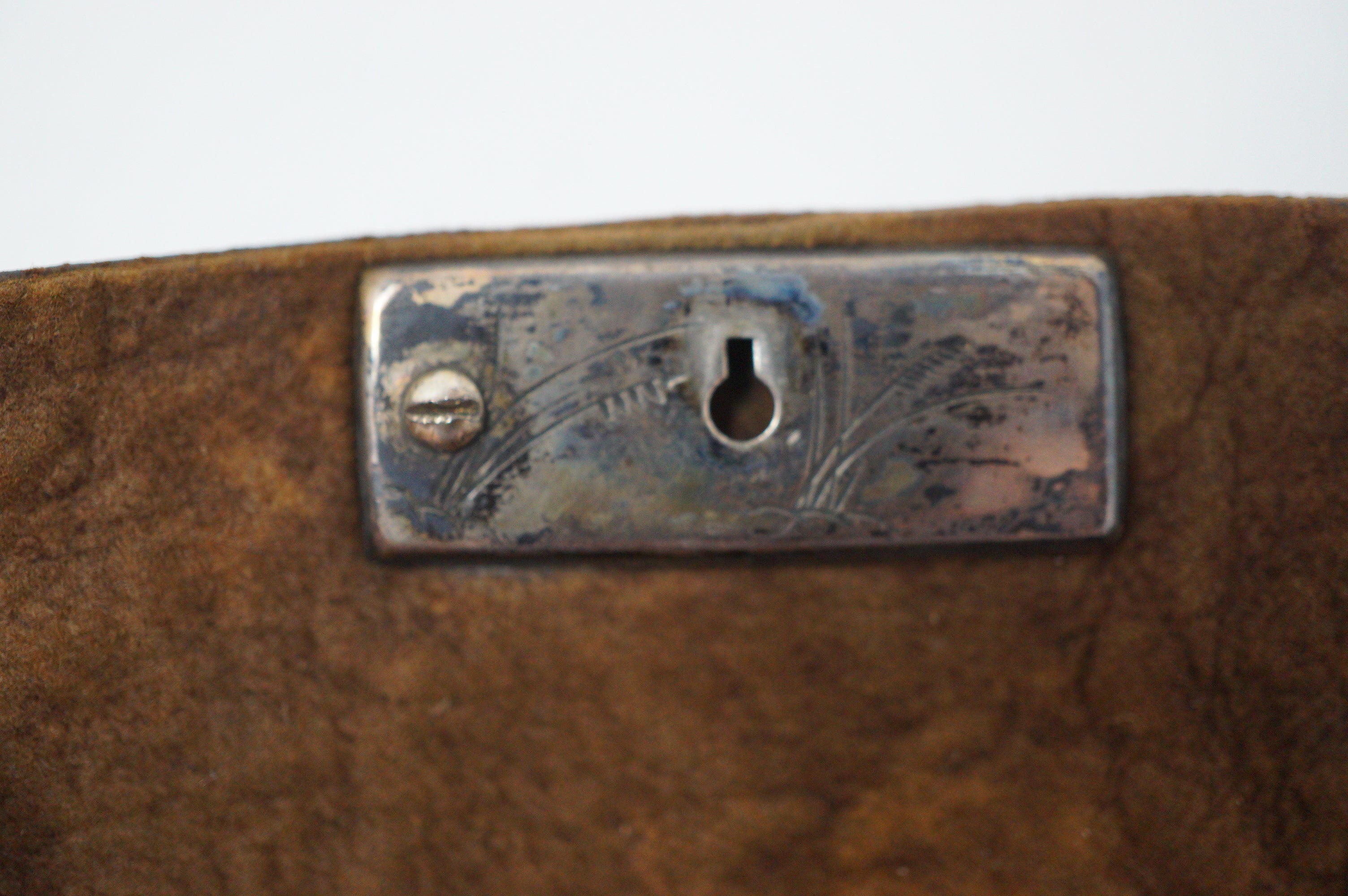 Antiker Tabak-Ire Lederbeutel mit feinen Ornamenten Original aus Japan 0618F11