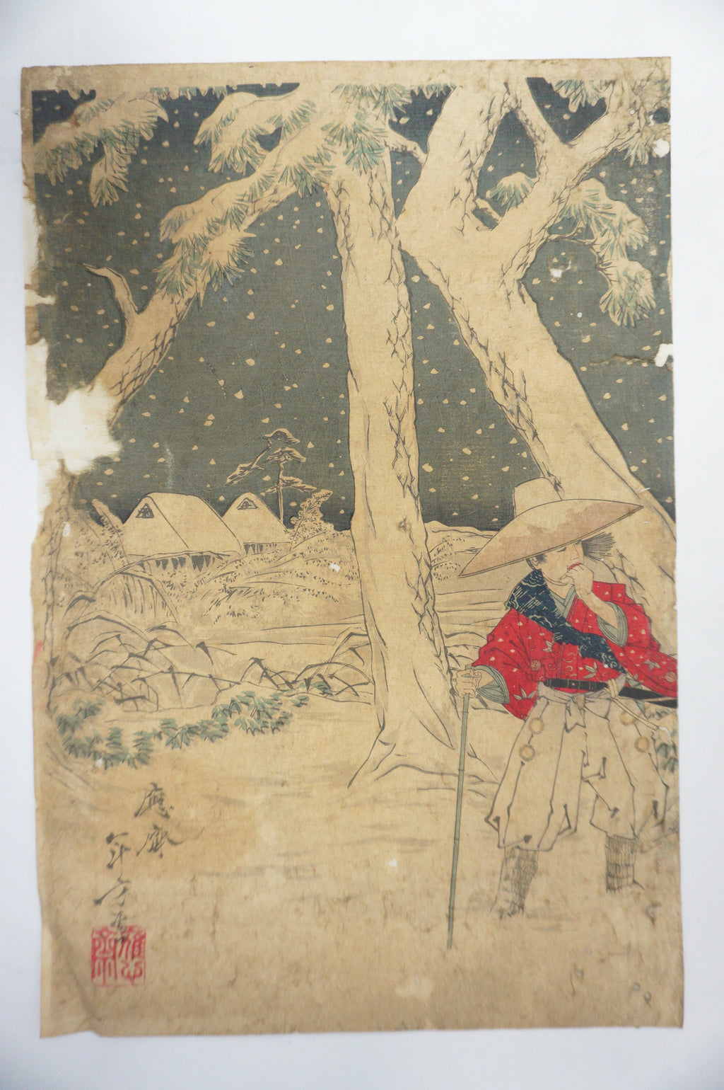Japanischer Holzschnitt Original 3 Blätter von Mizuno Toshikata aus Japan 1115D11