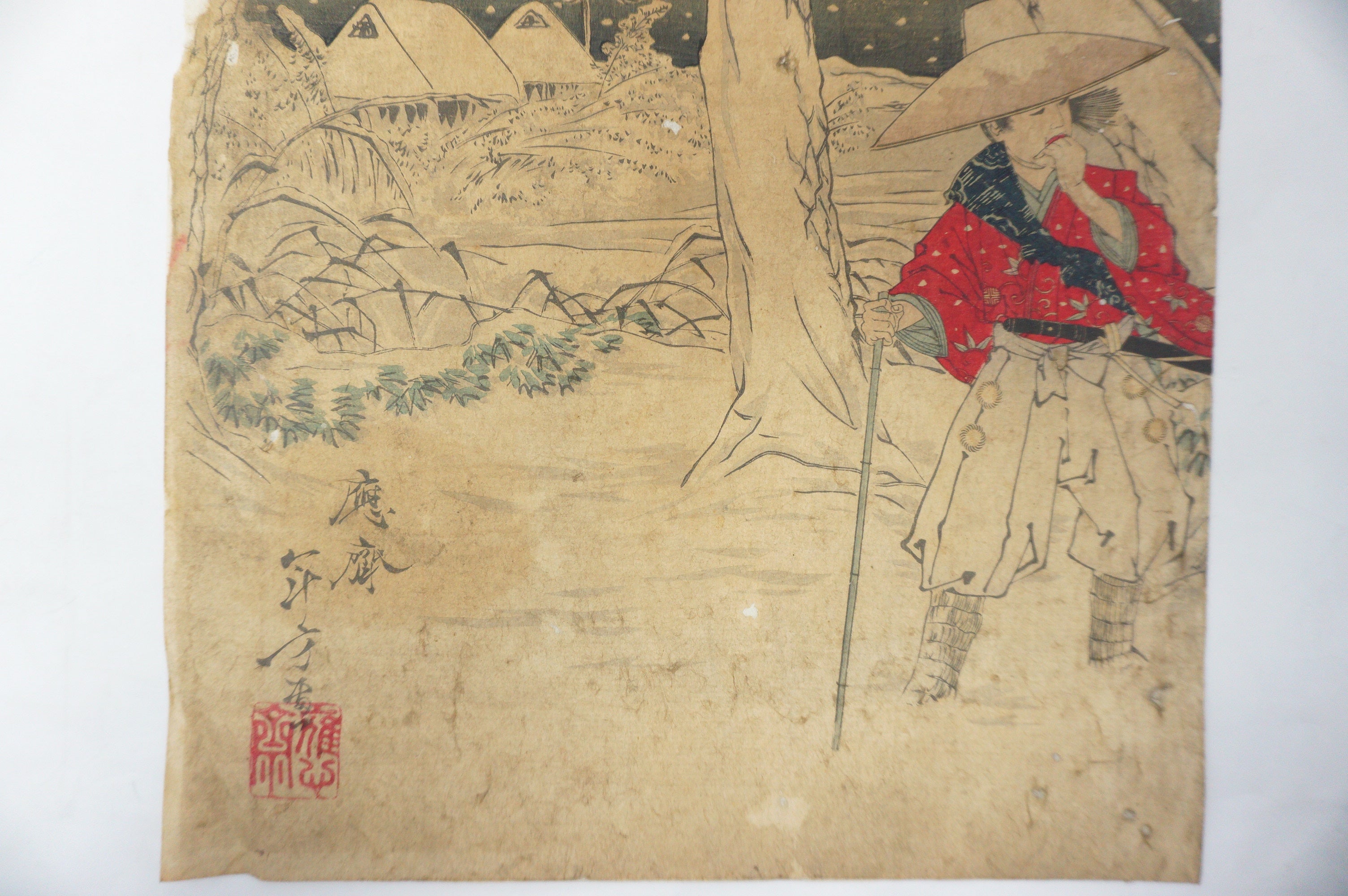 Japanischer Holzschnitt Original 3 Blätter von Mizuno Toshikata aus Japan 1115D11
