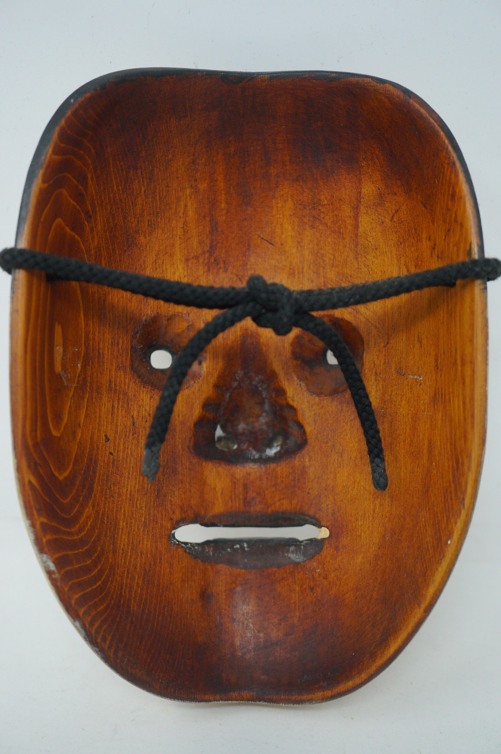 Handgefertigte japanische Noh-Theatermaske aus Holz – Mann 0602D11