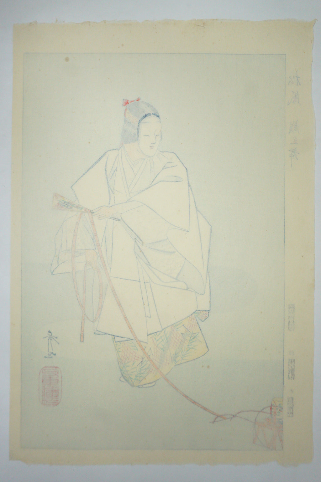 Japanese Woodblock Print Set 1930s Originals "Famous Noh Plays depicted" 0619G12