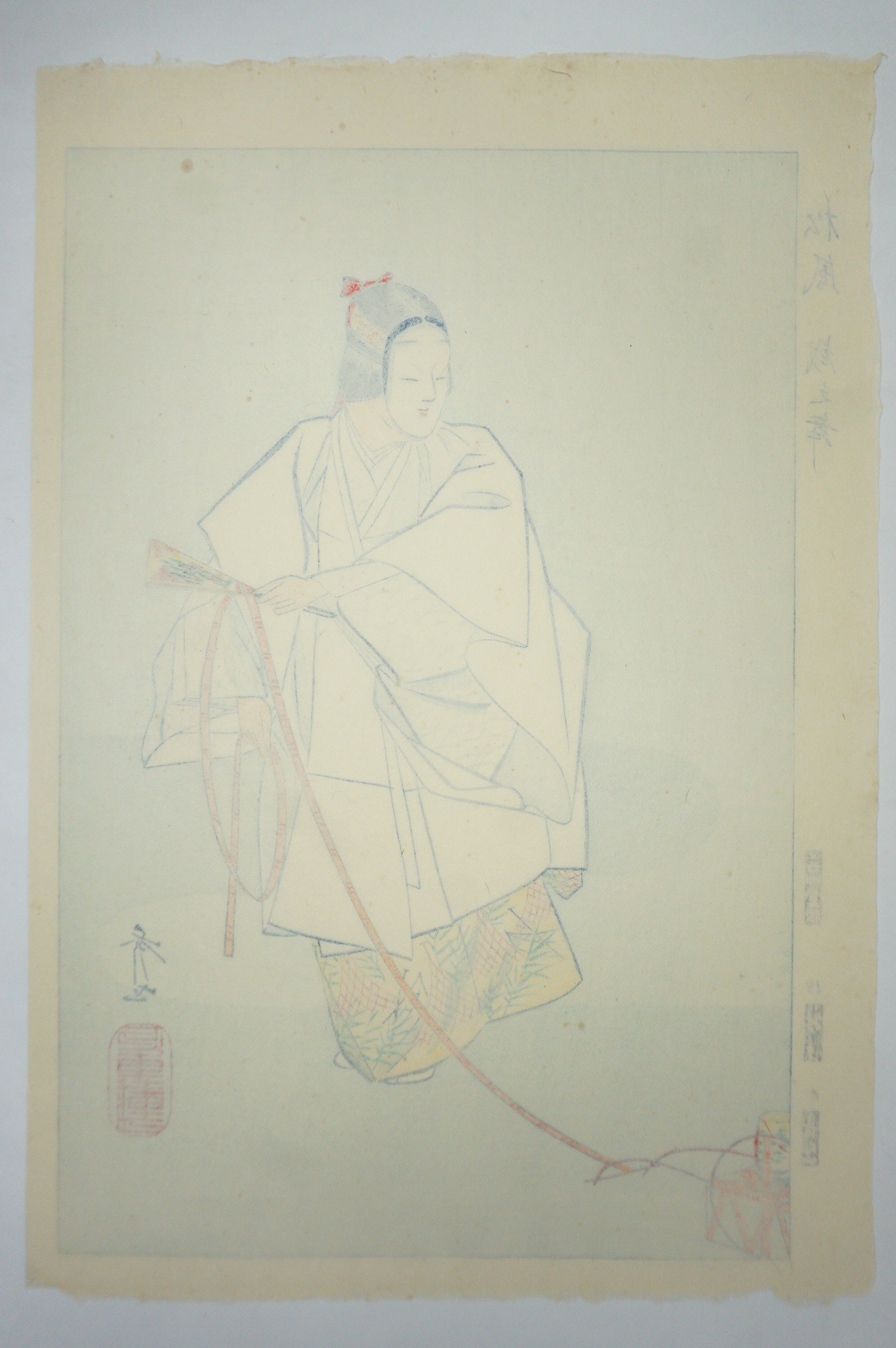 Japanese Woodblock Print Set 1930s Originals "Famous Noh Plays depicted" 0619G12