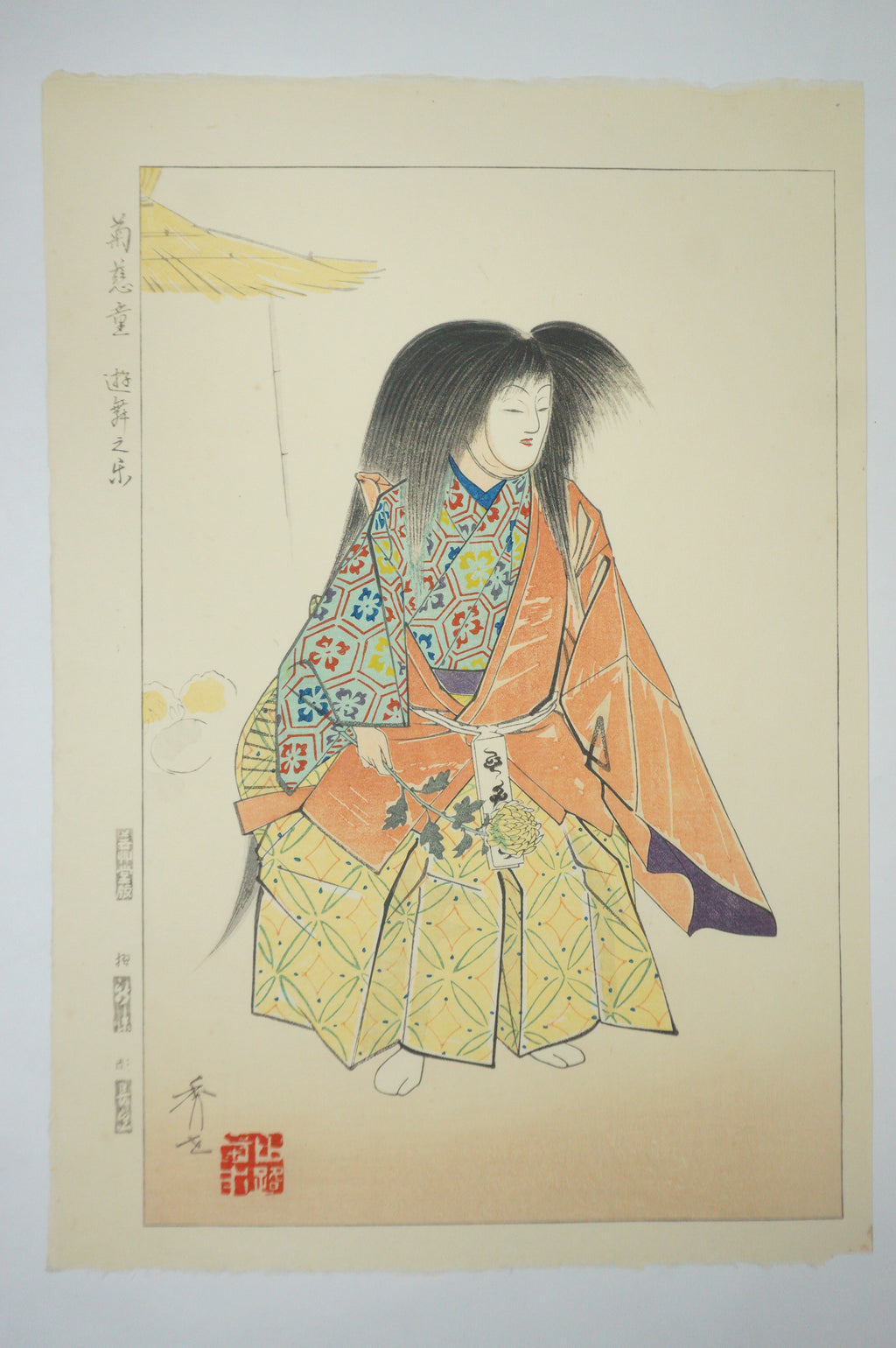 Japanese Woodblock Print Set 1930s Originals "Famous Noh Plays depicted" 0619G12
